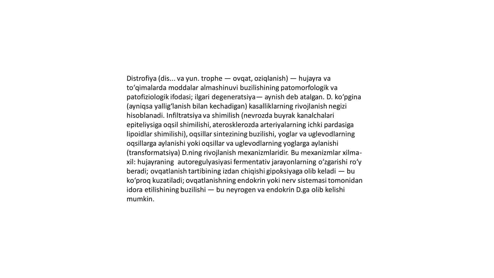 Distrofiyalar.Parenximatoz va mezenximal distrofiyalar 3
