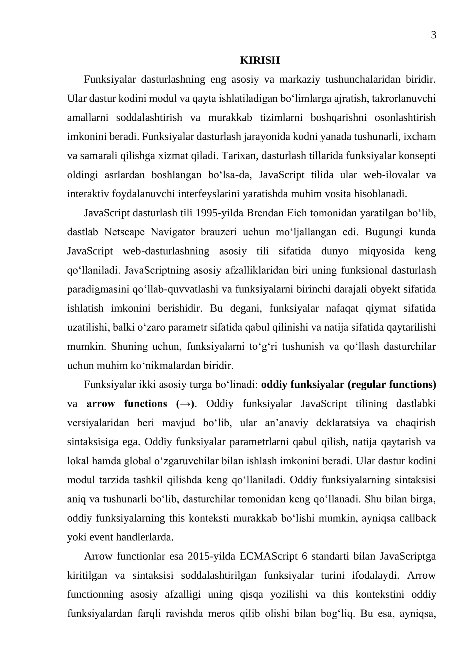 Funksiyalar va arrow function 3