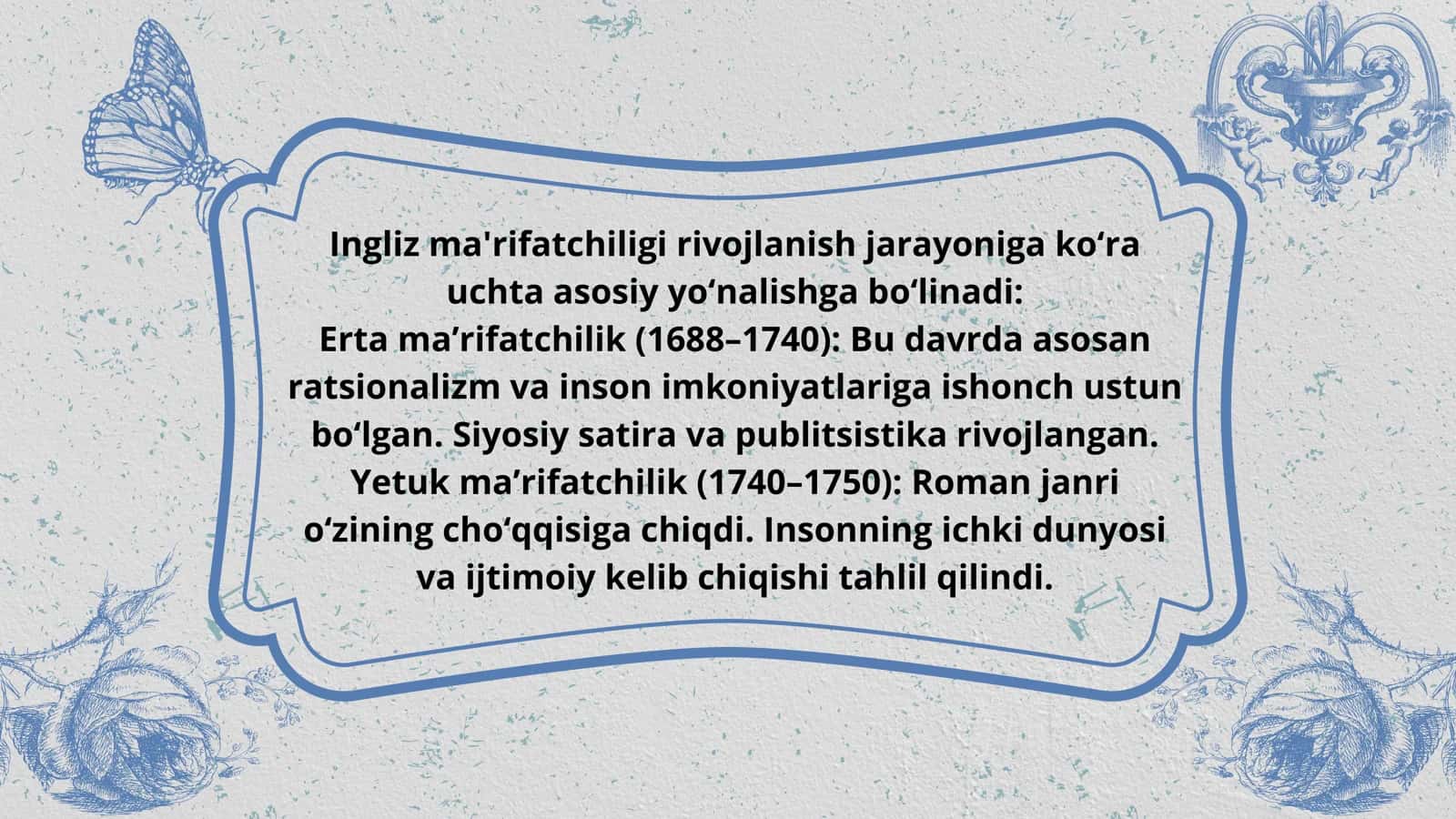 Ingliz ma'rifatchilik adabiyoti 3
