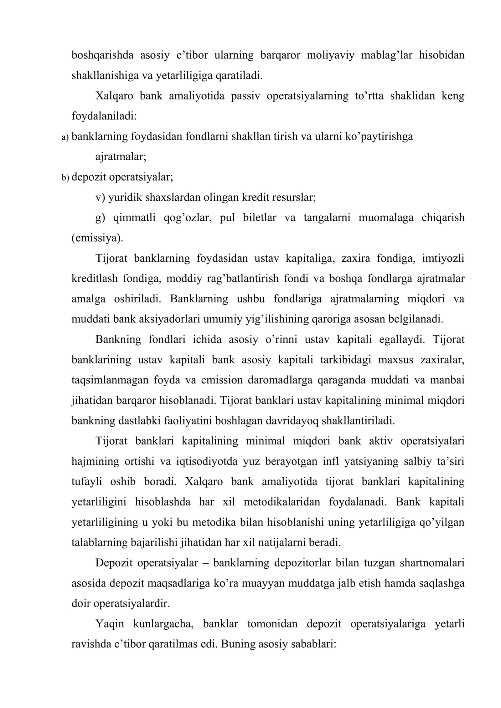 Tijorat banklari majburiyatlari tahlili 3