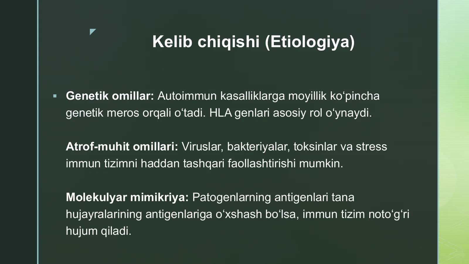 Autoimmun kasalliklar kelib chiqishi va diagnostikasi 3