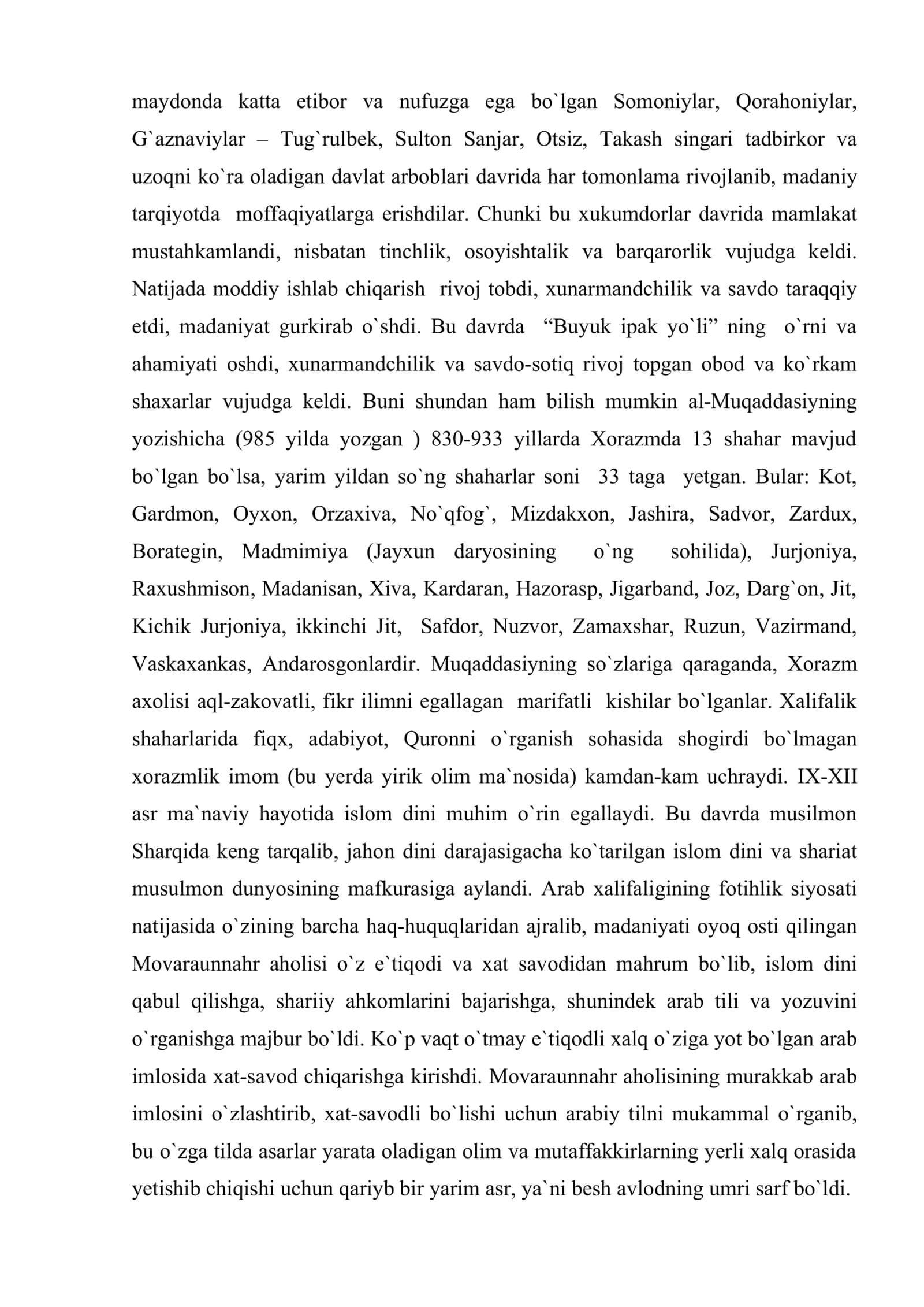 IX – XII asrlarda O`rta Osiyoda madaniy hayot 3