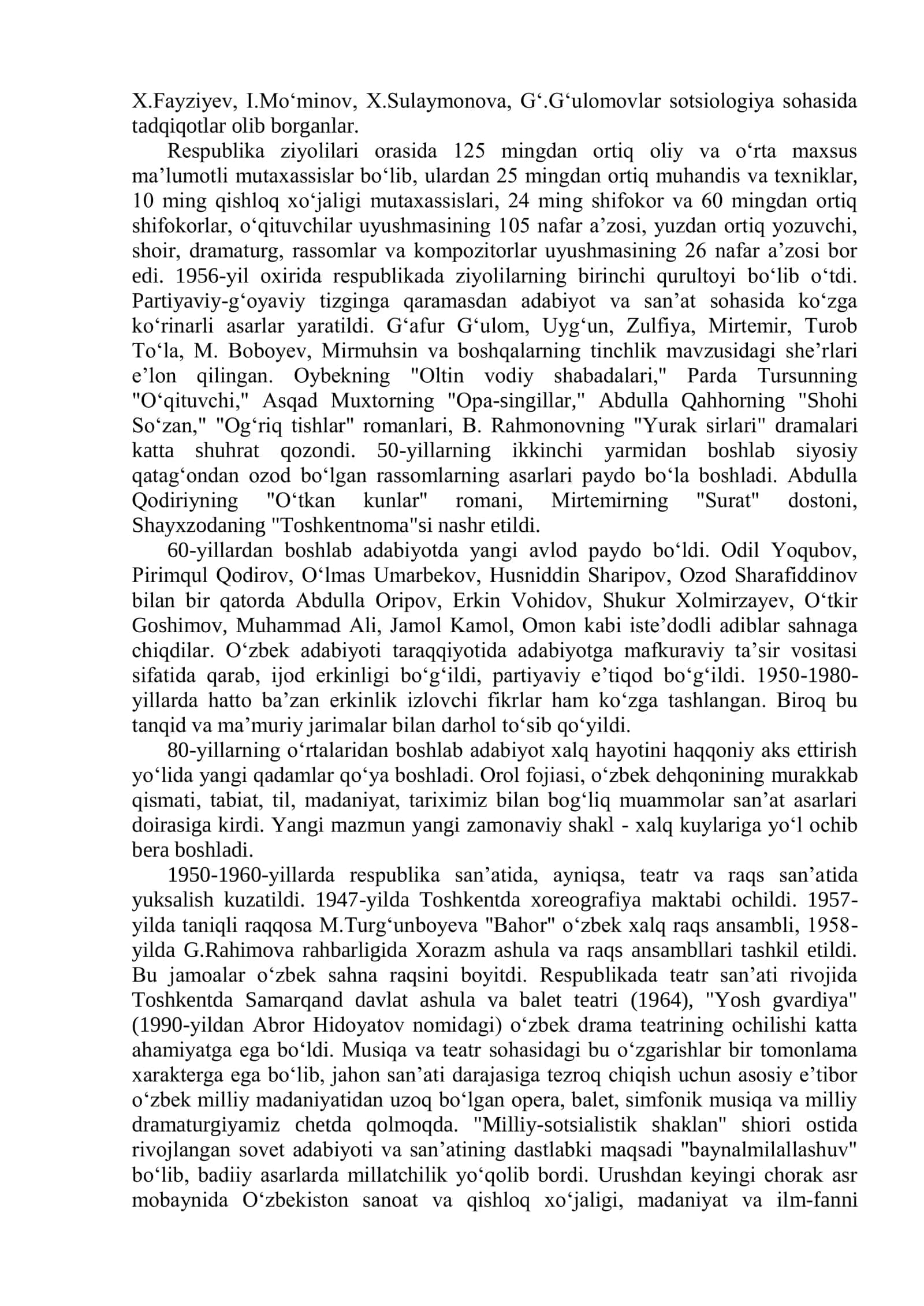 Mustaqillikka erishish arafasida O‘zbekistondagi ijtimoiy-siyosiy jarayonlar 3