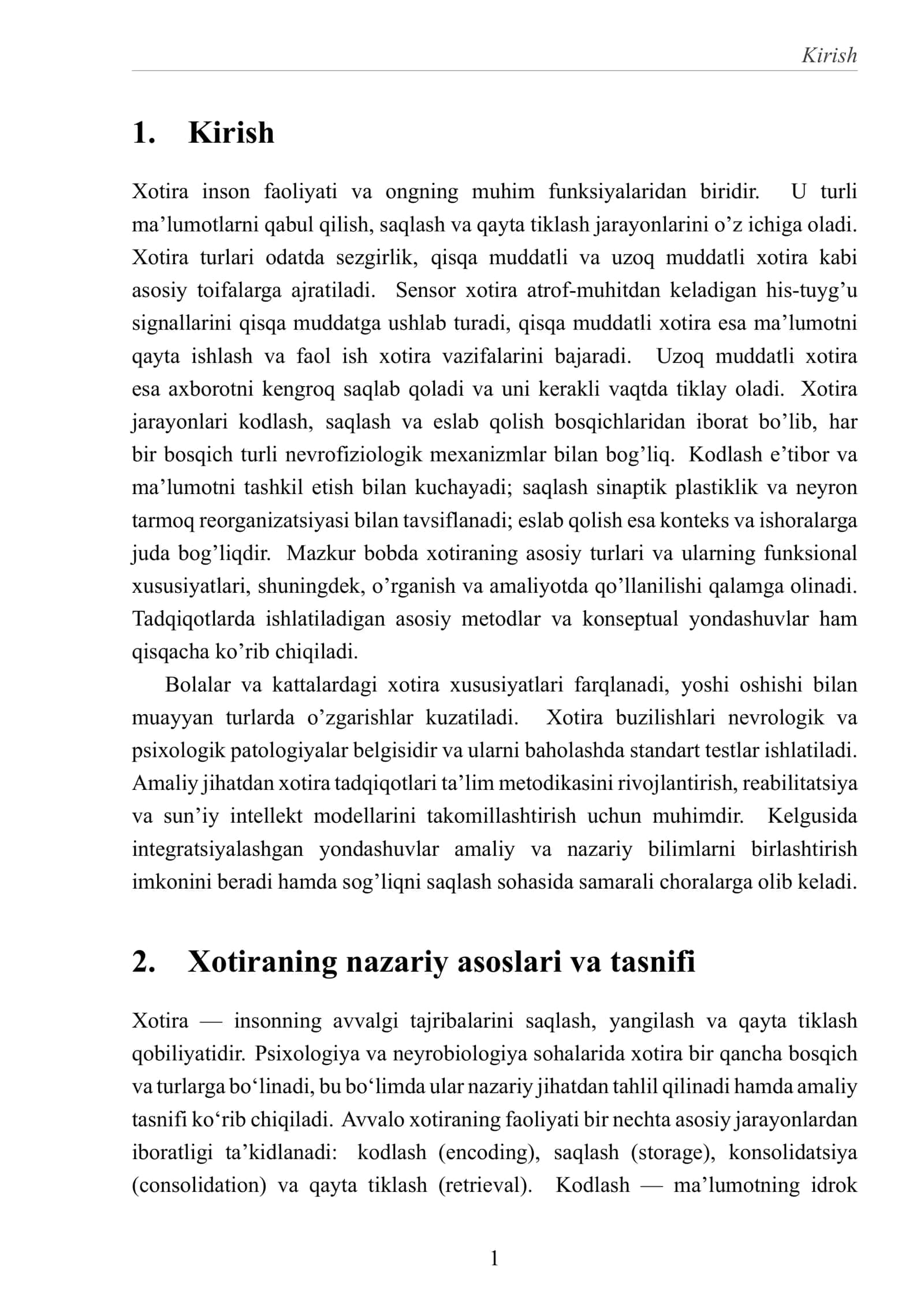 Xotira turlari va uning jarayonlari 3