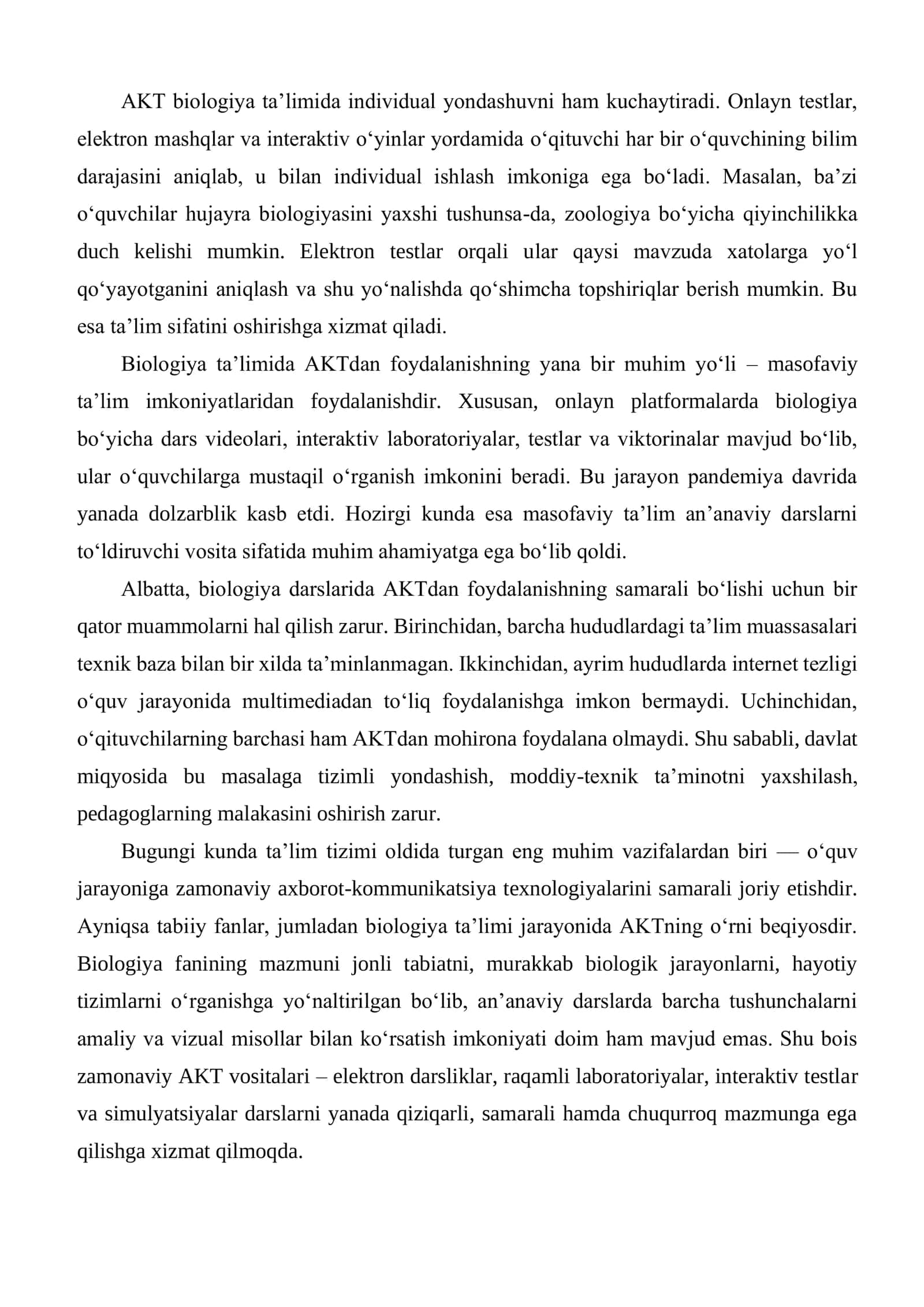 BIOLOGIYA FANINI O'QITISHDA ELEKTRON TA'LIM RESURSLARI 3