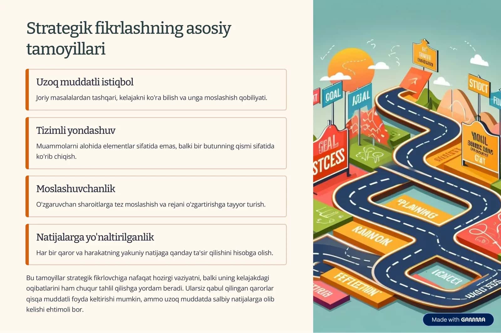 Strategik fikrlash va qaror qabul qilish: Kelajakni yaratish 3