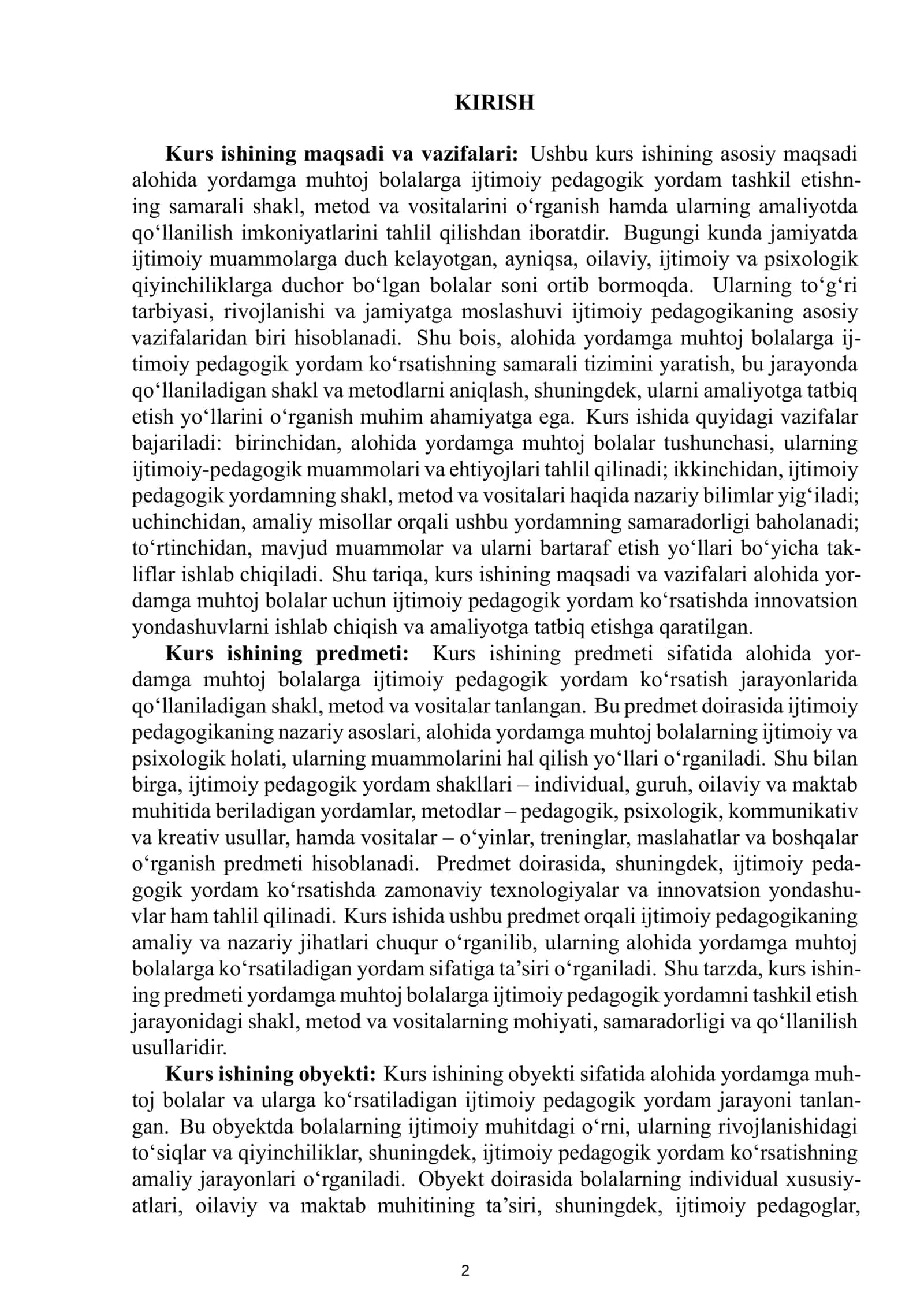 Alohida yordamga muhtoj bolalarga ijtimoiy pedagogik yordam tashkil etishning shakl,metod va vositalari 3
