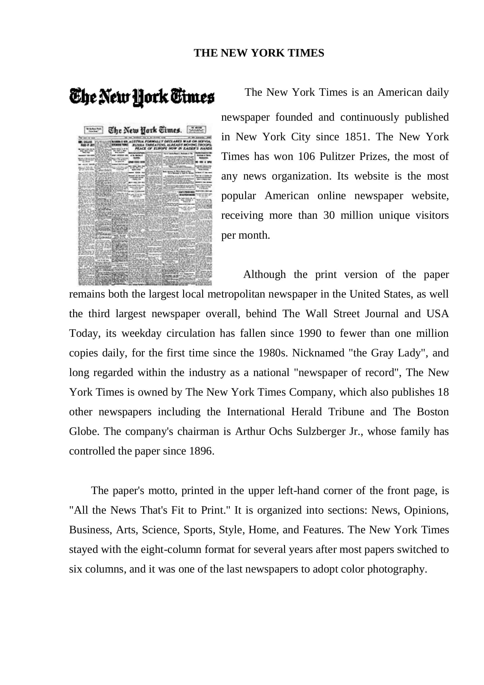 THE NEW YORK TIMES 3