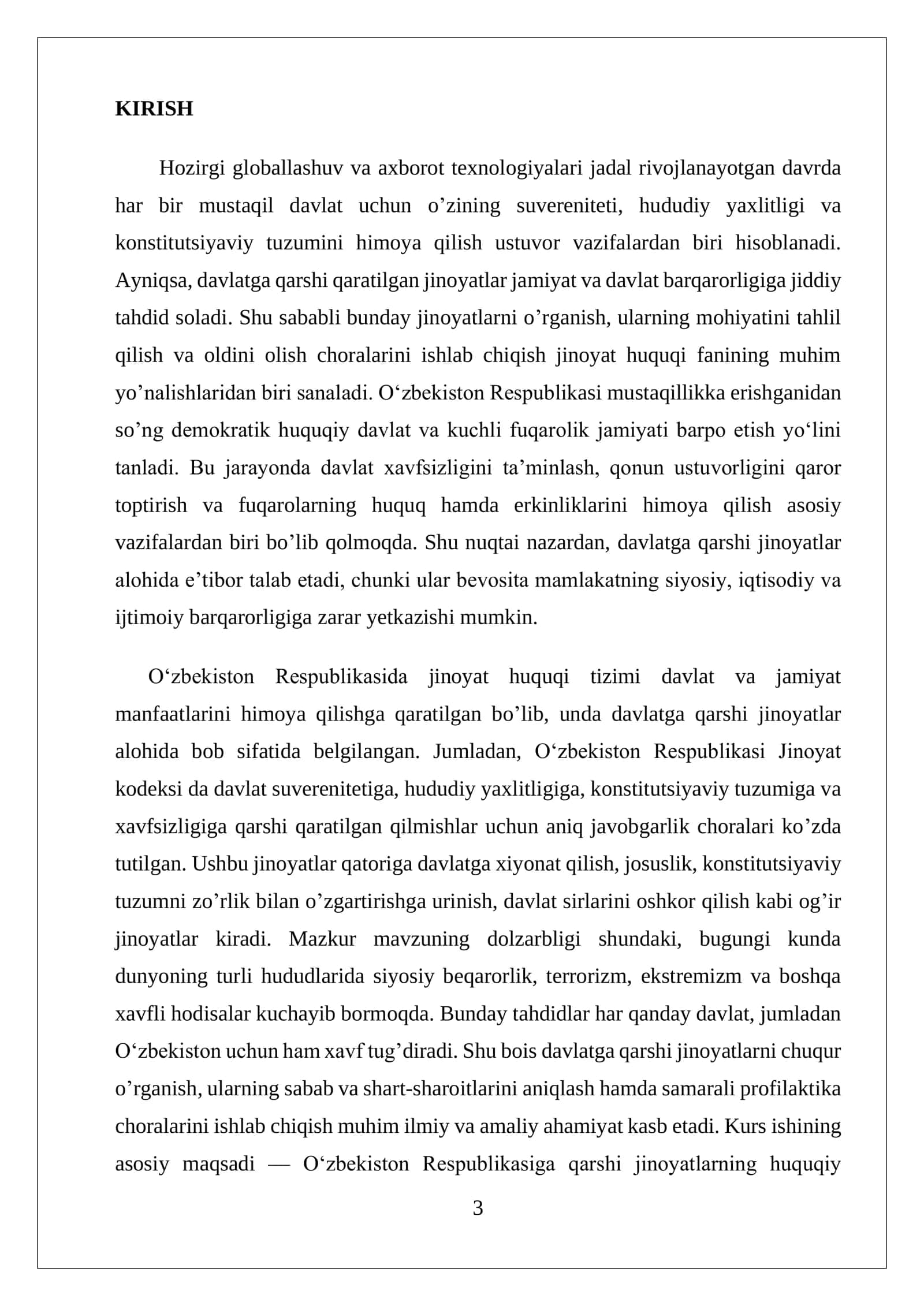 OʻZBEKISTON RESPUBLIKASIGA QARSHI JINOYATLAR 3