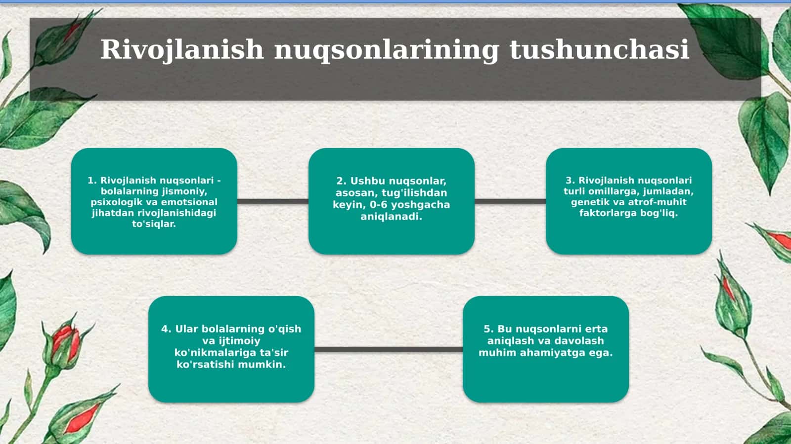 Rivojlanish nuqsonlarini erta aniqlash 3