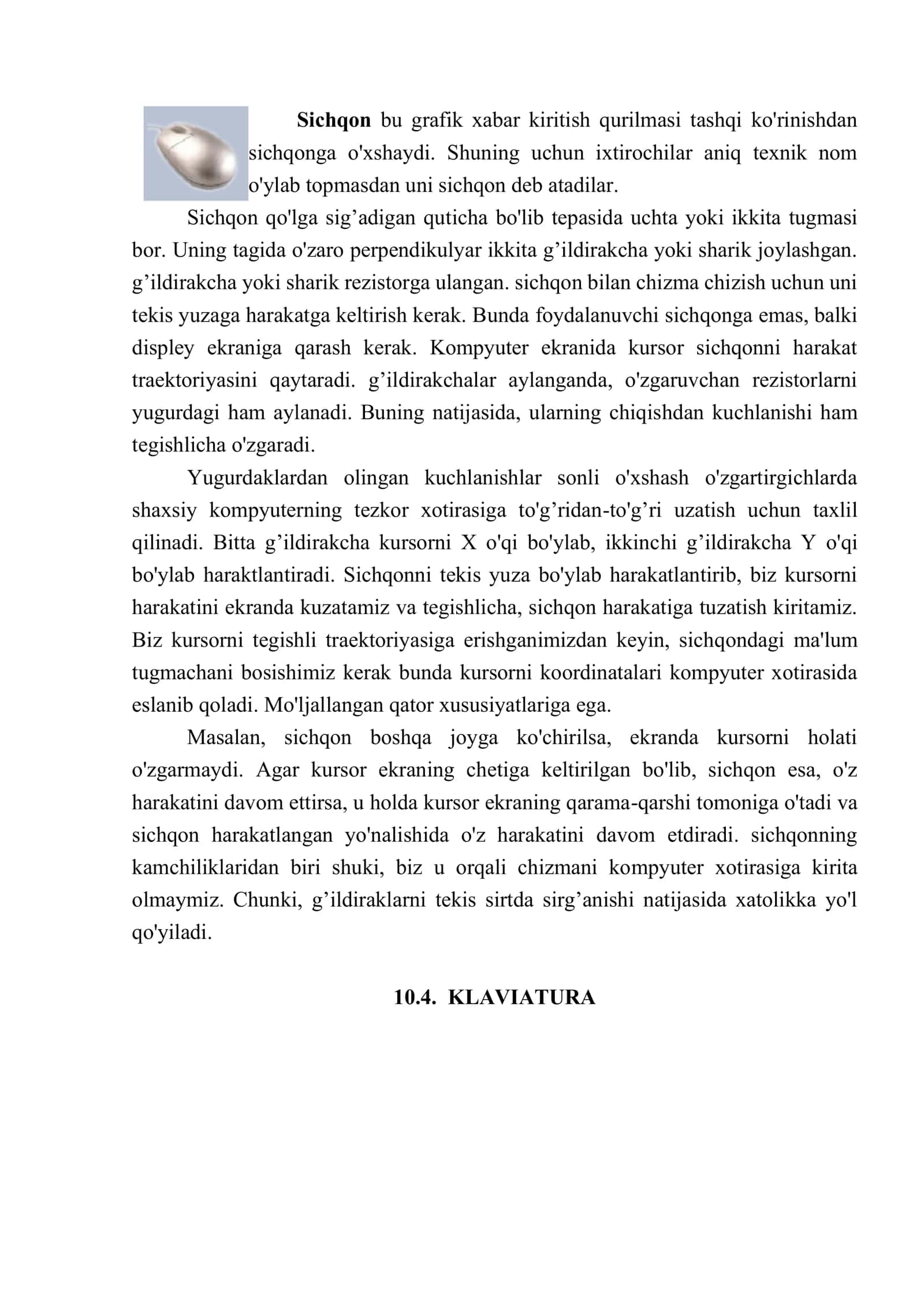 . KIRITISH – CHIQARISH QURILMALARI, ULARNING INTERFEYSLARI 3