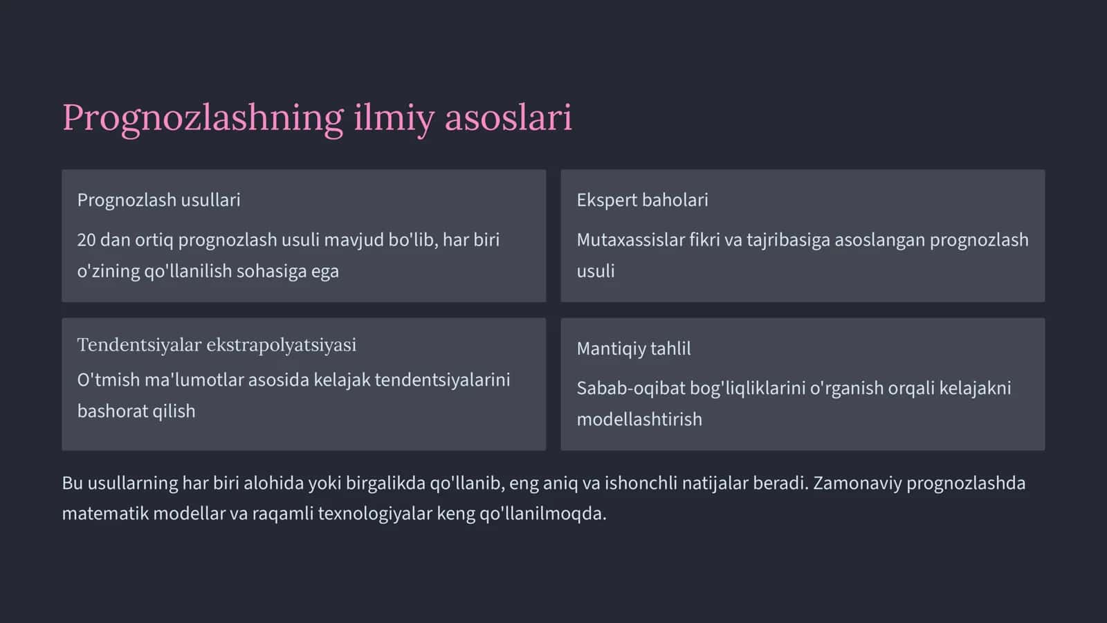 Ijtimoiy-iqtisodiy rivojlanishni prognozlash 3
