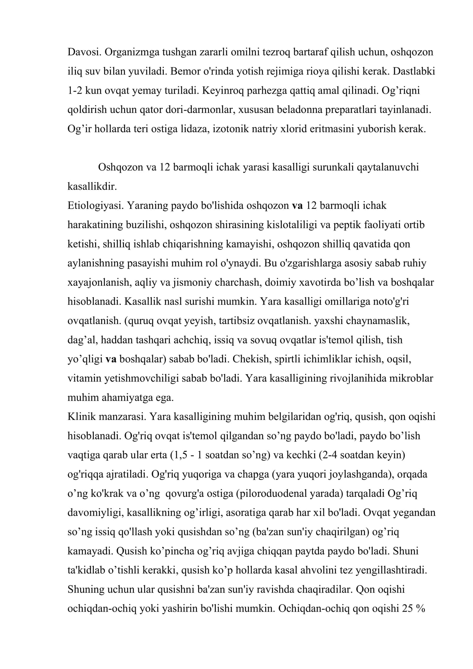 Оvqat hazm qilish, endokrin va moddalar almashinuvi hamda siydik tanosil sistemalari kasalliklari 3