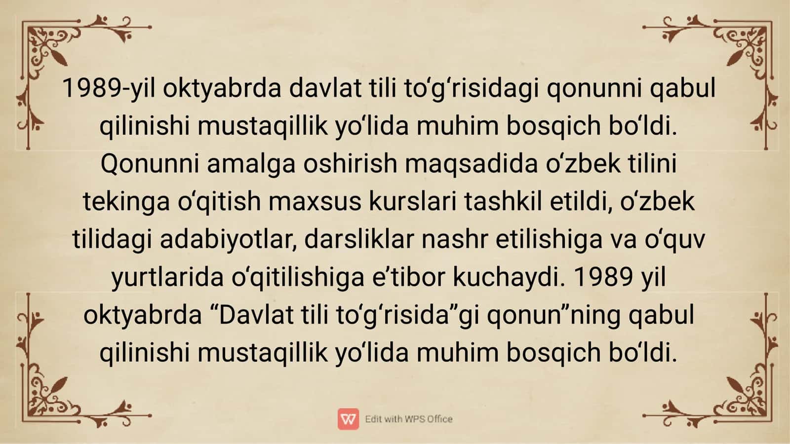 Mustaqil O'zbekiston Respublikasining tashkil topishi va uning tarixiy ahamiyati 3