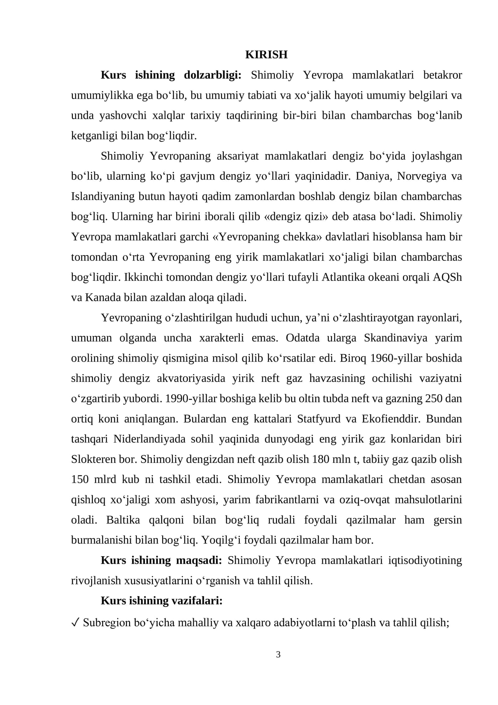 SHIMOLIY YEVROPA MAMLAKATLARINING GEOGRAFIK TAVSIFI VA XOʻJALIGI 3