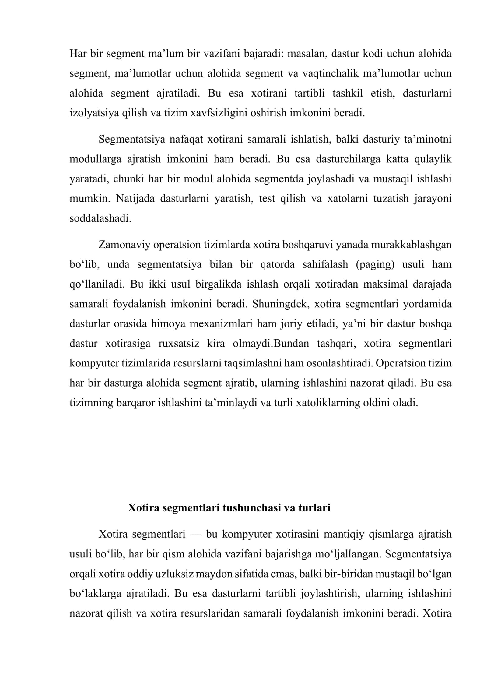 Xotira segmentlari va ularning ishlash prinsiplari 3
