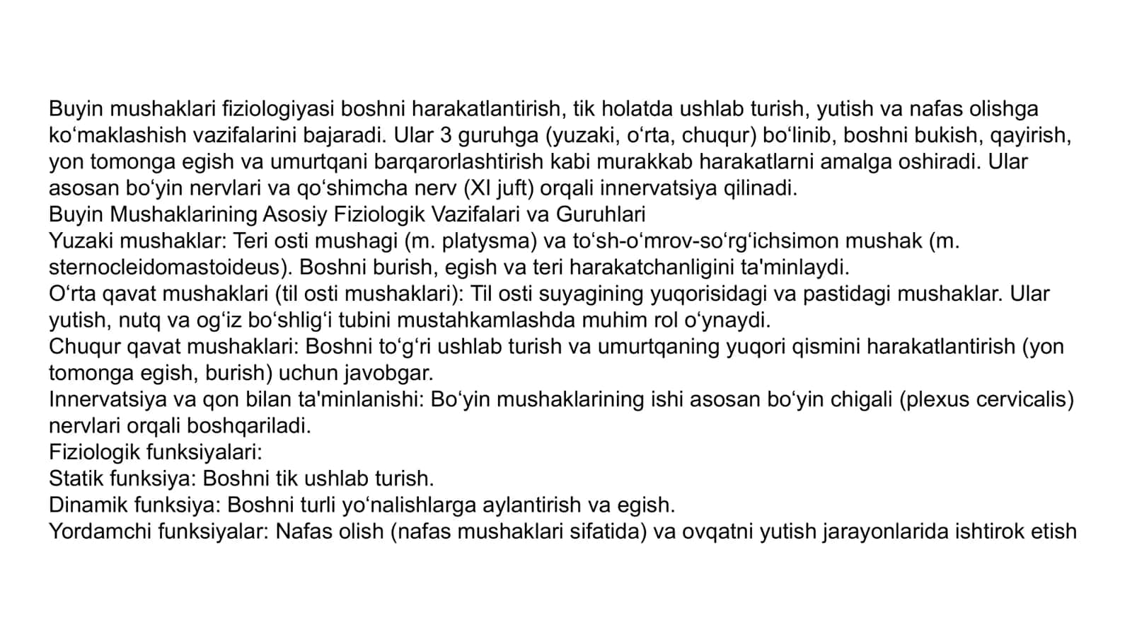 Buyin mushaklari fiziologiyasi 3
