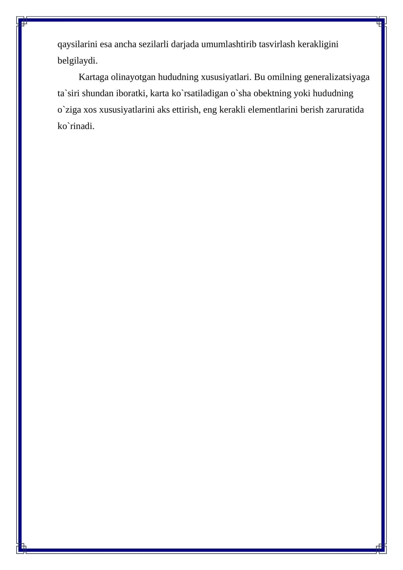 Topografik kartalarda generalizatsiya jarayonini o’rganish 3