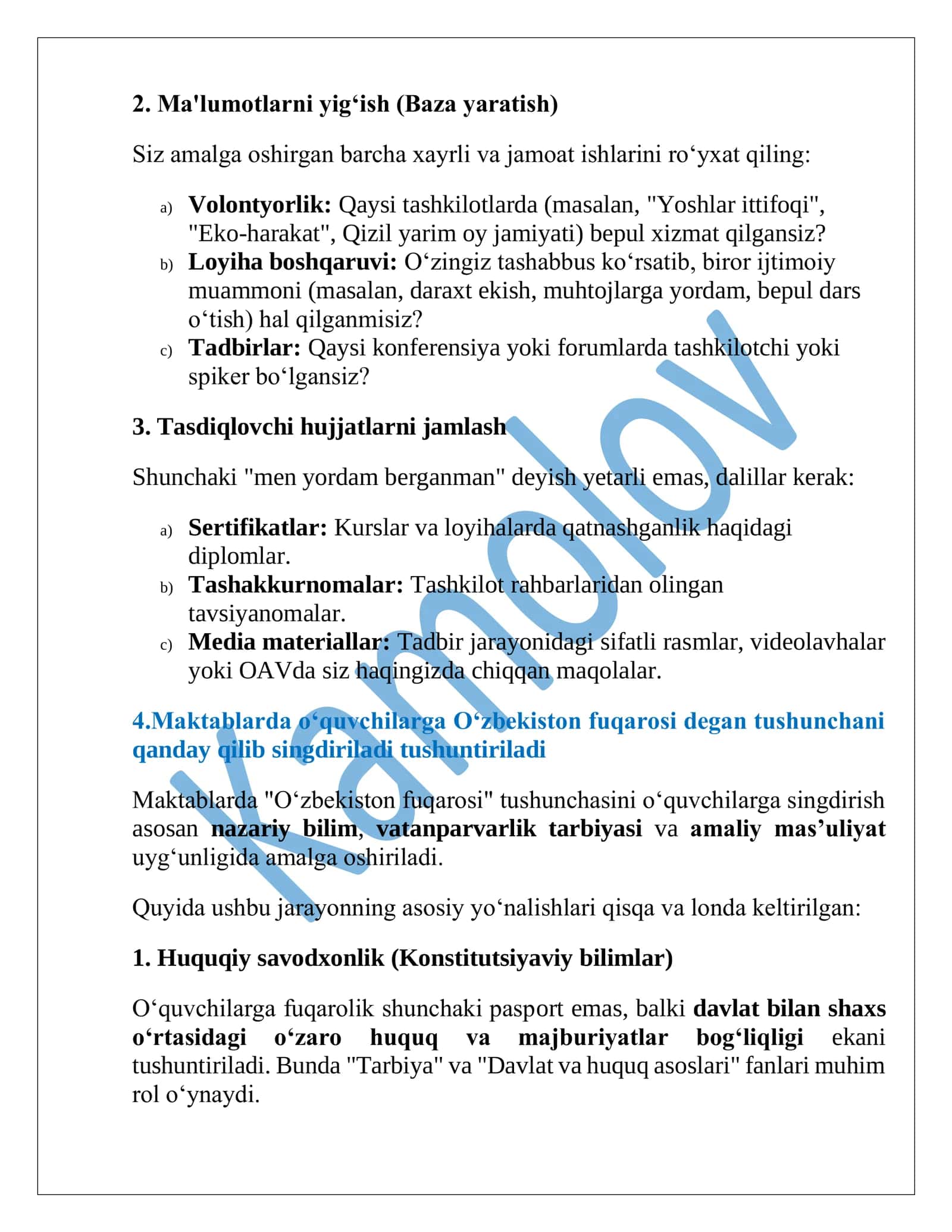 Maktab maslahatchisi suhbat biletlari va javoblari 3
