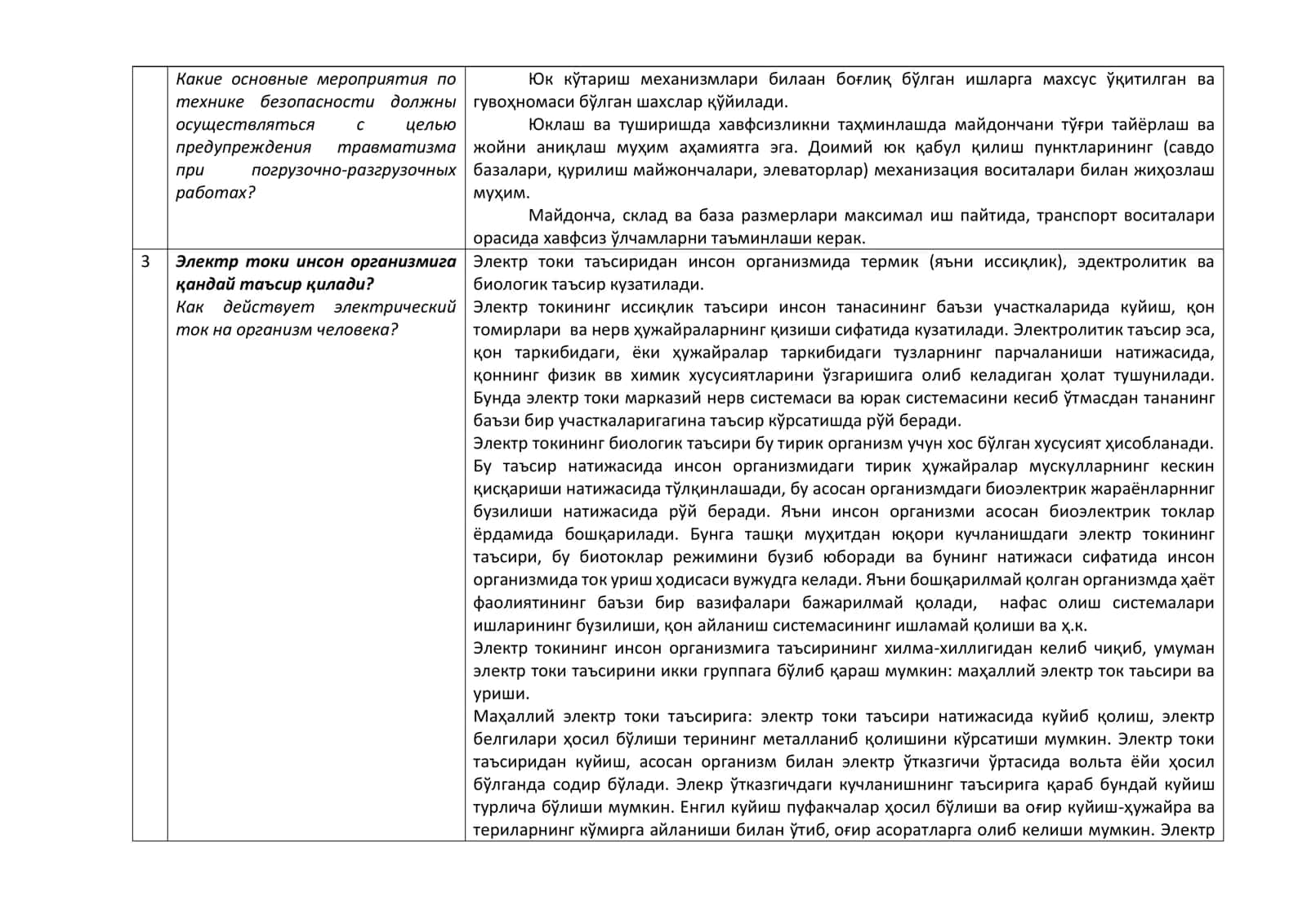 Меҳнатни муҳофаза қилиш хизматининг вазифалари 3