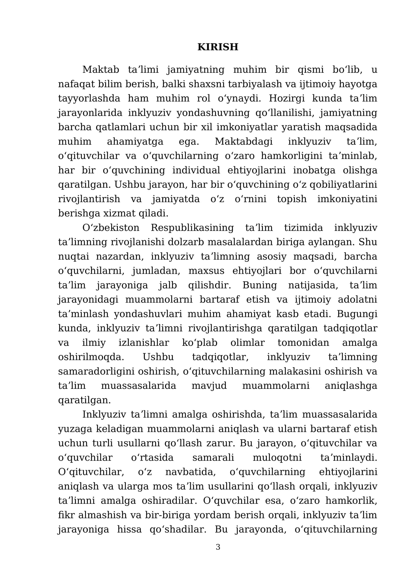 Maktabdagi muammolar inklyuziv taʼlim toʻgʻrisida 3