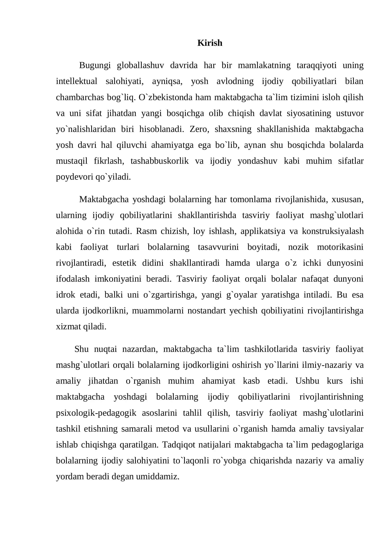Tasviriy faoliyatga o‘rgatish 3