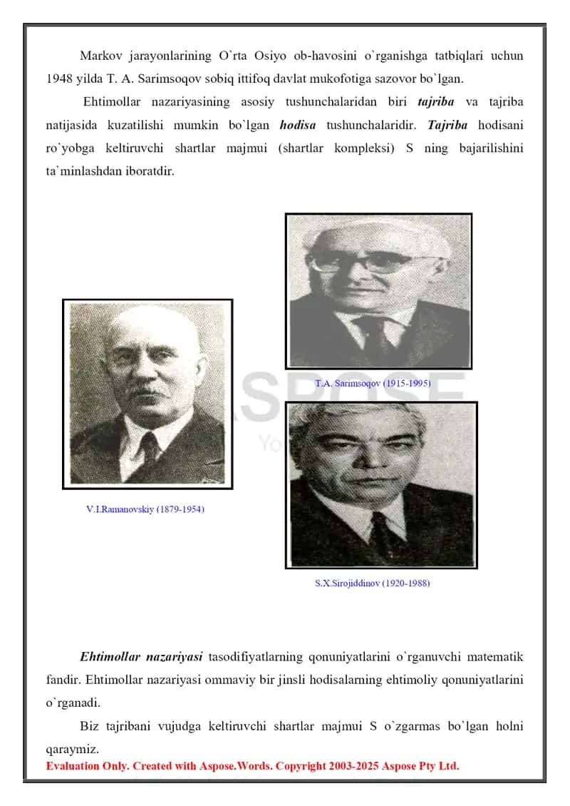 Ehtimollikning klassik va statistik tariflari 3
