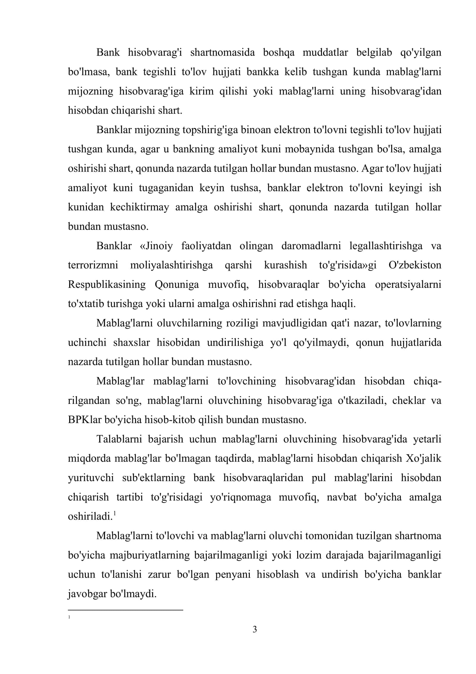 Naqd pulsiz hisob-kitoblar mohiyati va ularni tashkil etish asoslari 3