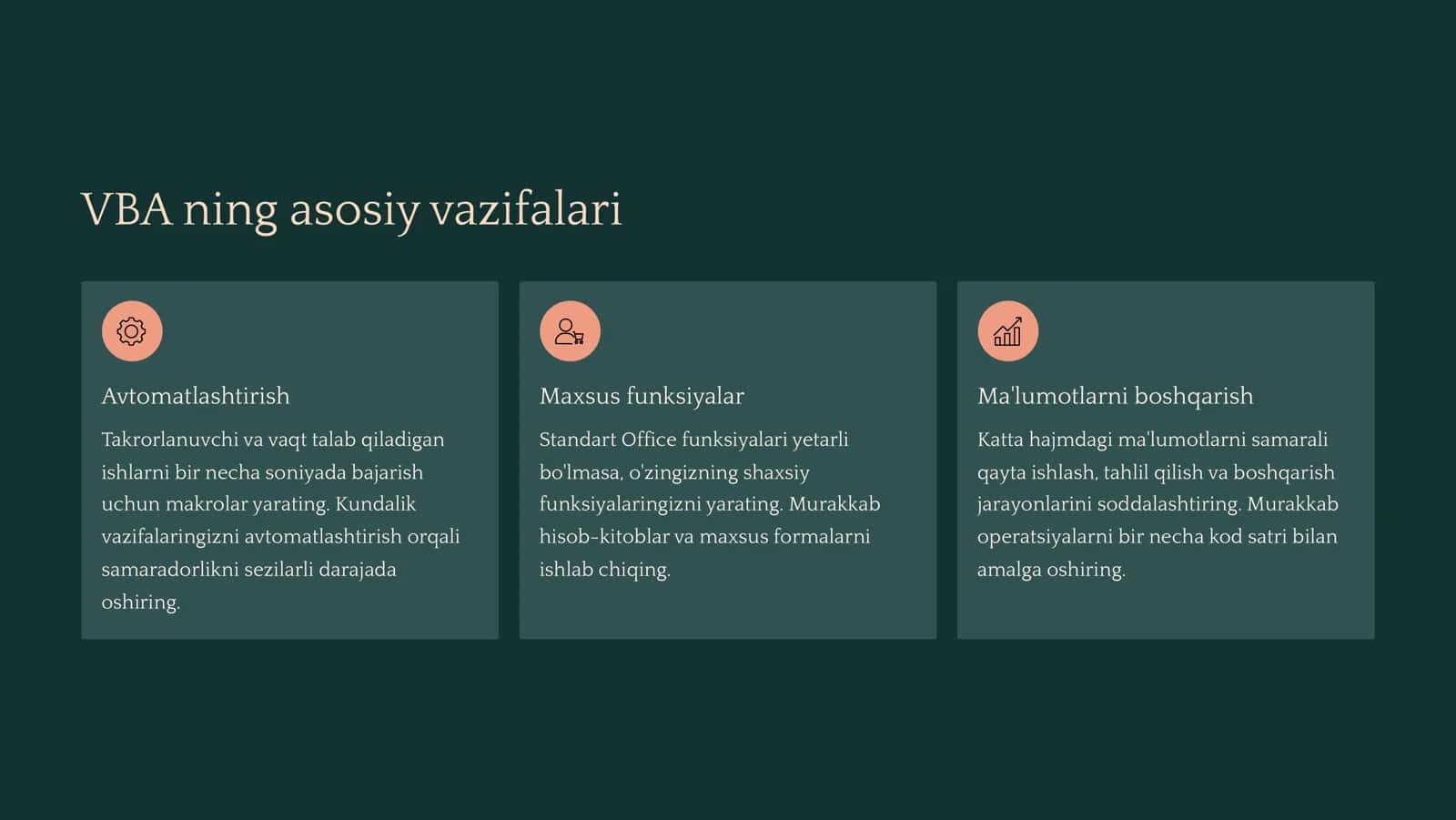 Visual Basic for Applications (VBA) haqida_umumiy_tushuncha. 3