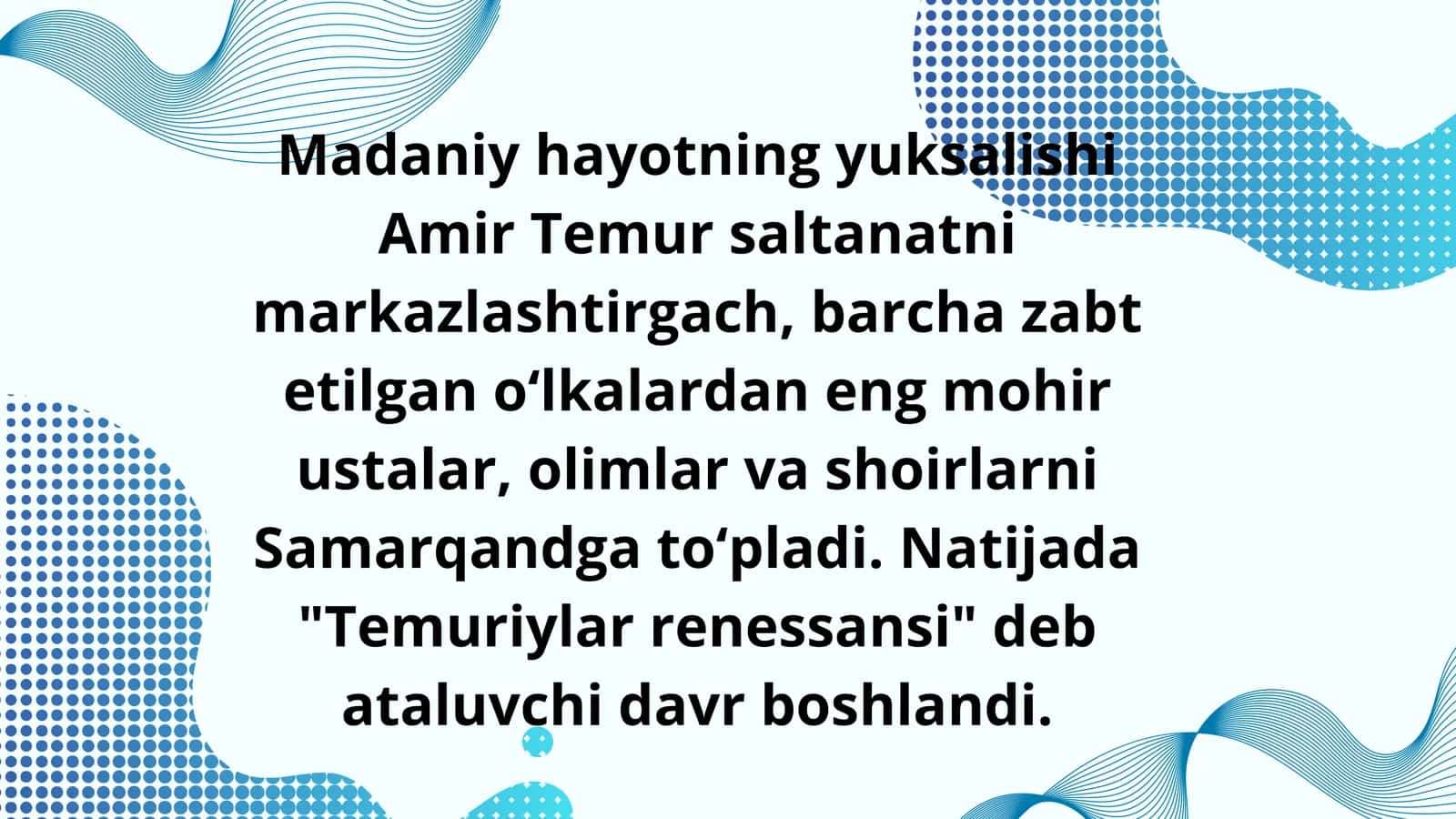Amir Temur va Temuriylar davrida madaniy hayot va kutubxonalar 3