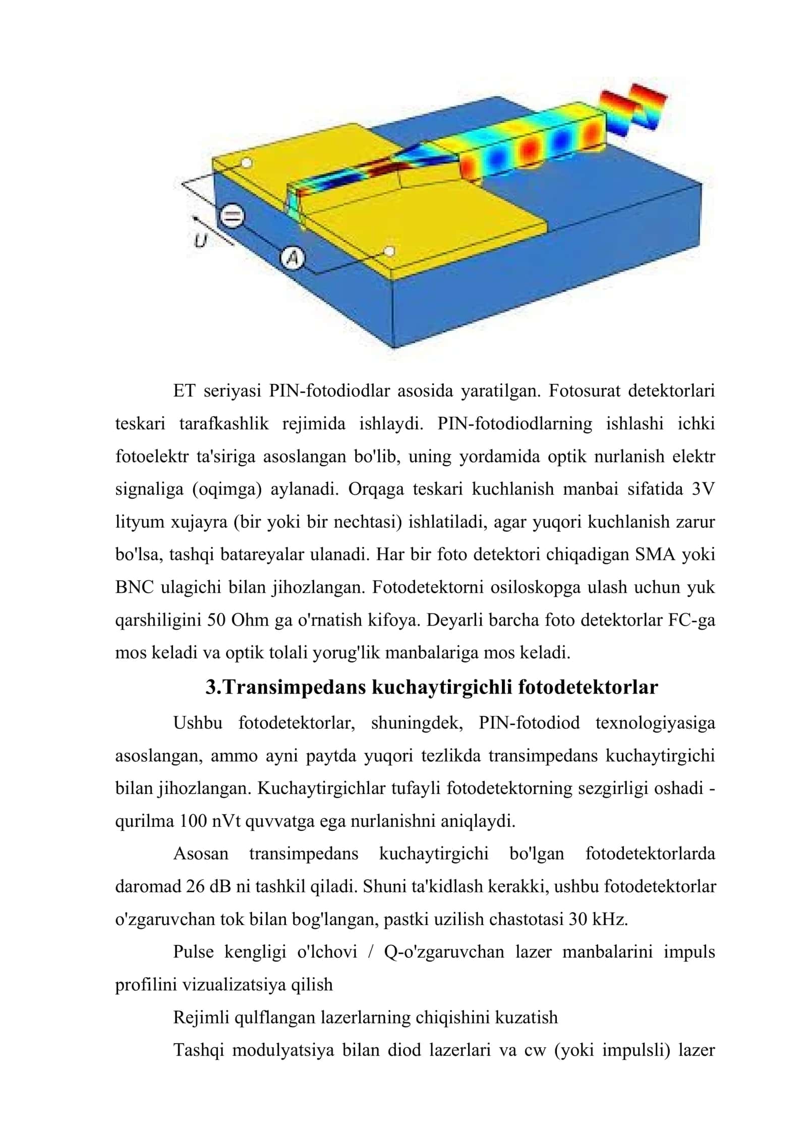 Fotodetektorlar turlari 3