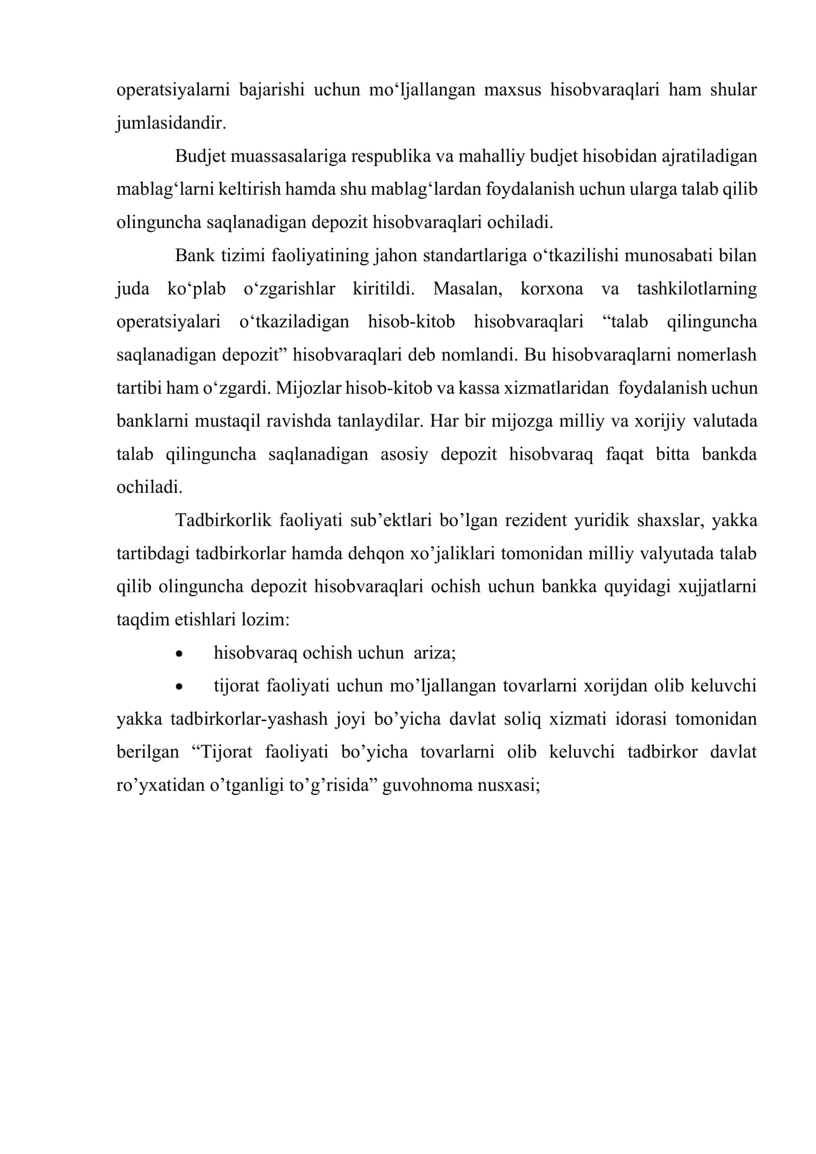 Mijozlarning boshqa depozit hisobvaraqlari bo‘yicha operatsiyalar hisobi 3