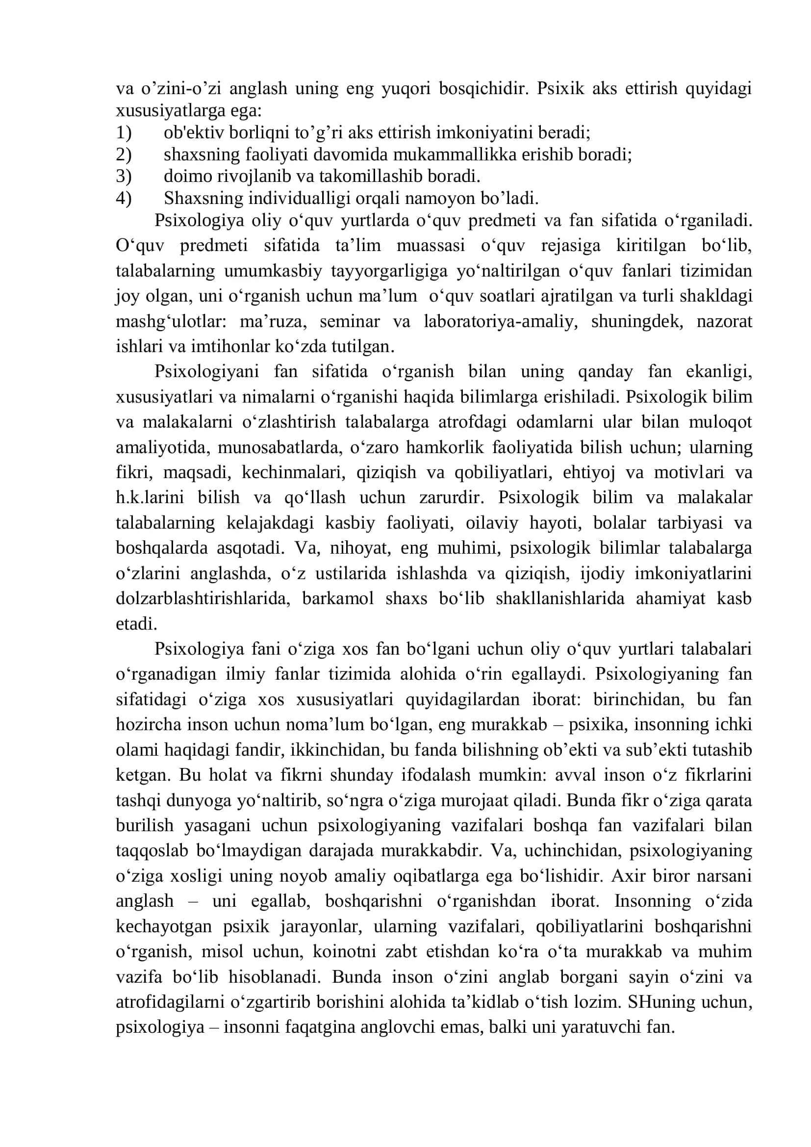 PSIXOLOGIYA FANINING PREDMETI VA RIVOJLANISH TARIXI 3