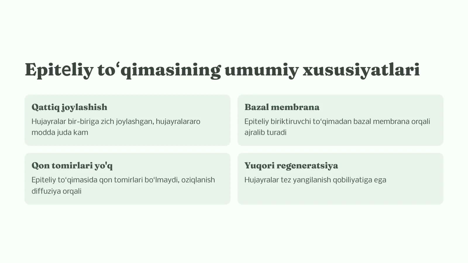 To'qimalar  haqida  ta'limot. Epitеlеy to'qimasi. . Bеzlar 3