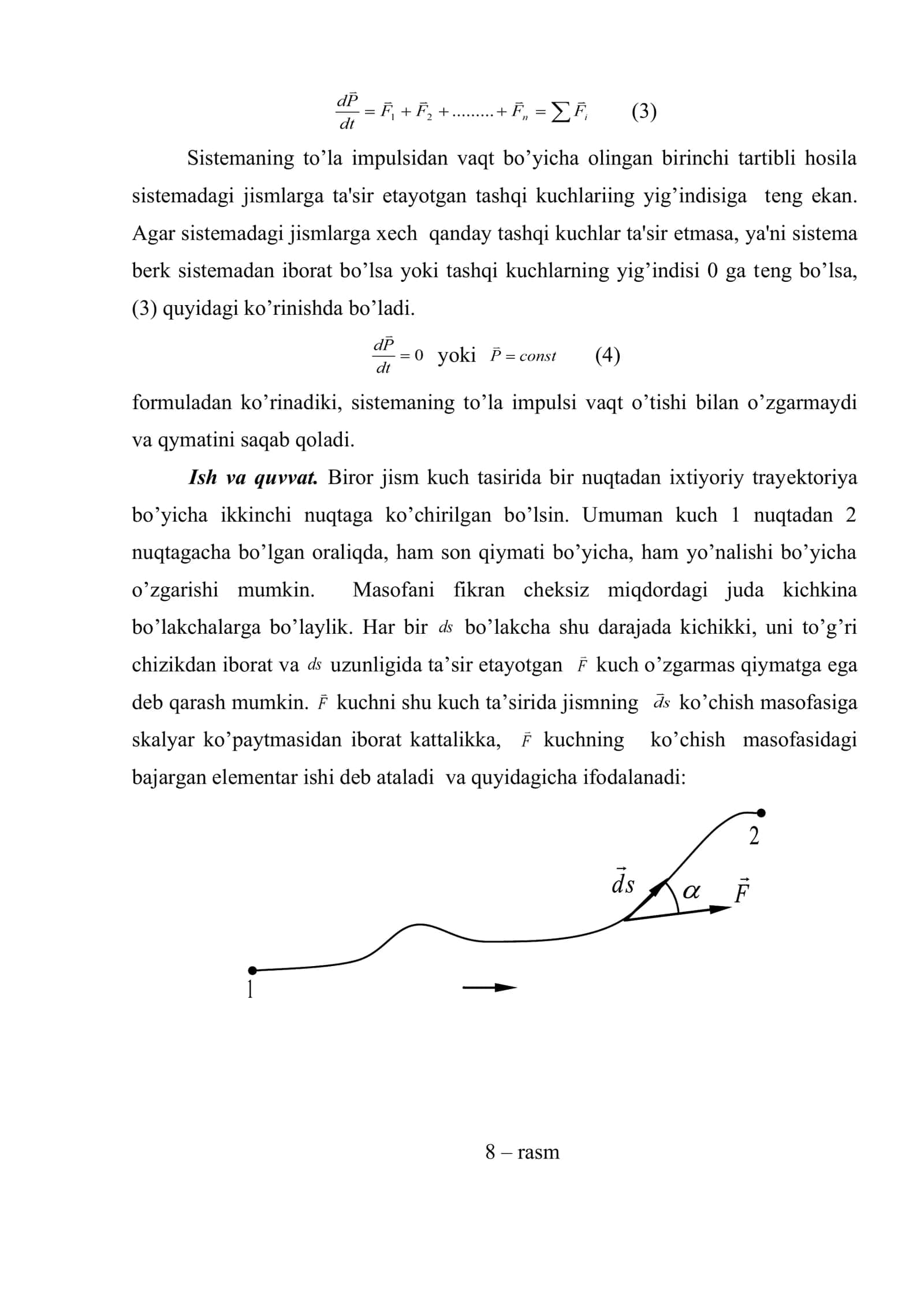 Impuls. Impulsning saqlanish qonuni. Mеxanik ish va enеrgiya 3