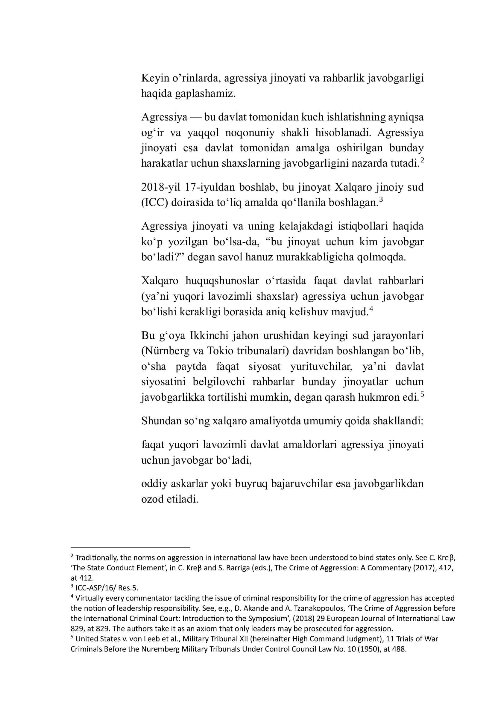 Agressiya jinoyati: uning ta'rifi va davlat rahbarlarini javobgarlikka tortishdagi qiyinchiliklar 3