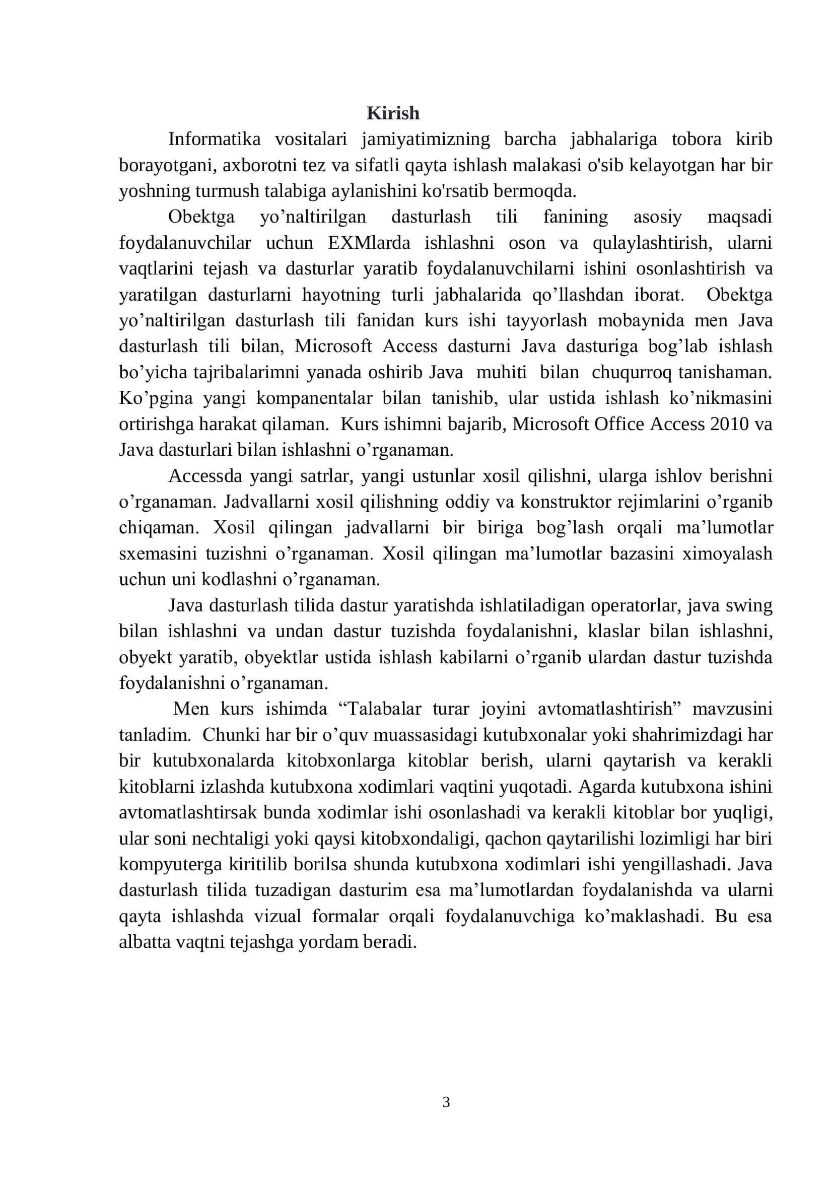 OYDT kurs ishi 3