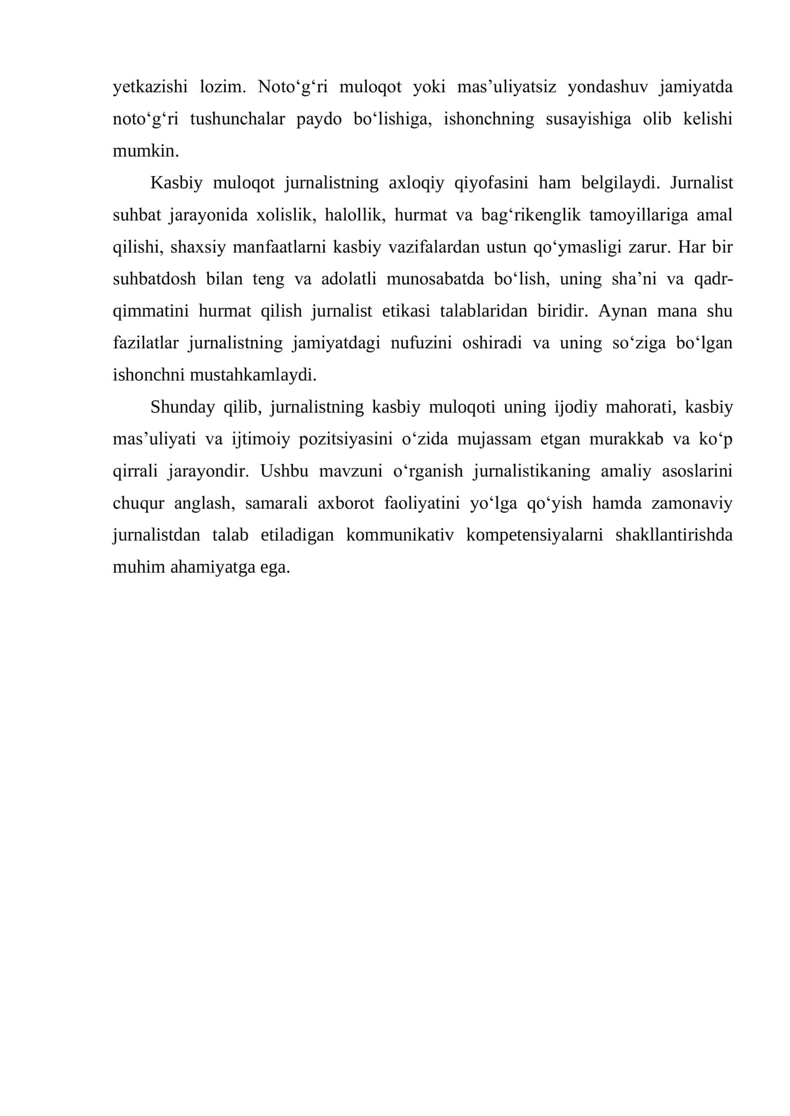 JURNALISTNING KASBIY MULOQOTI 3