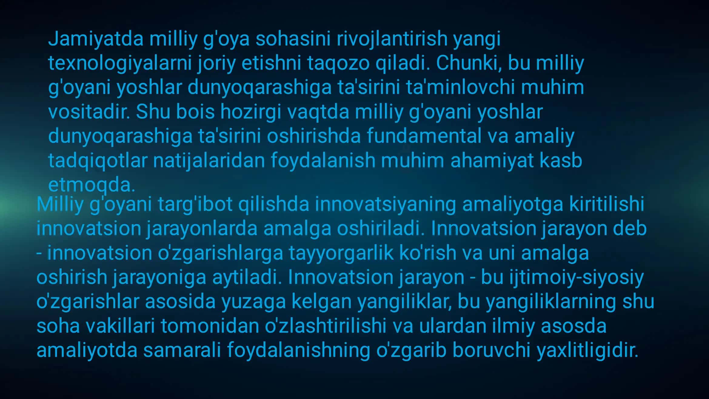 MILLIY GʻOYANING ASOSIY TASHUVCHISI 3