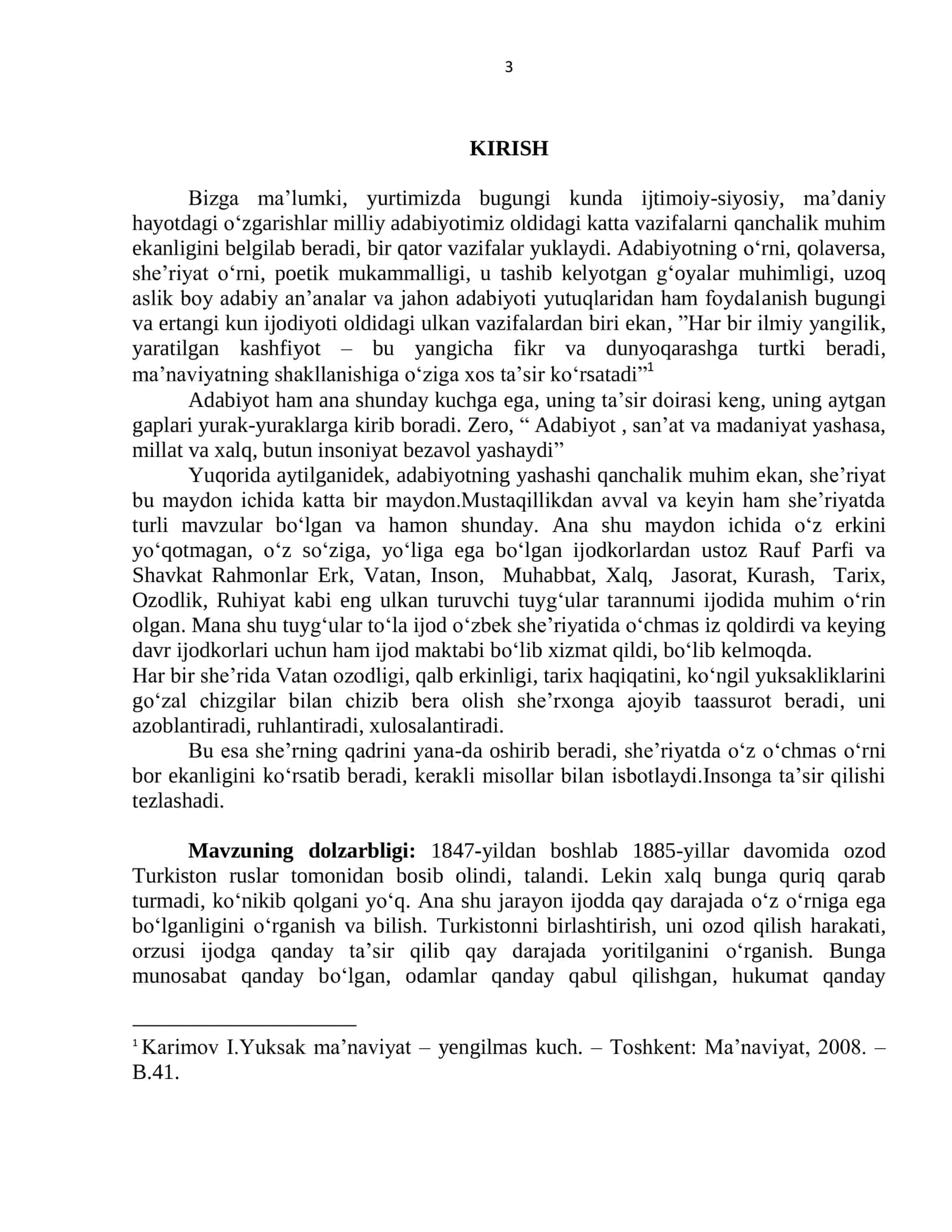 RAUF PARFI VA SHAVKAT RAHMON IJODIDA TURKISTON MAVZUSI 3