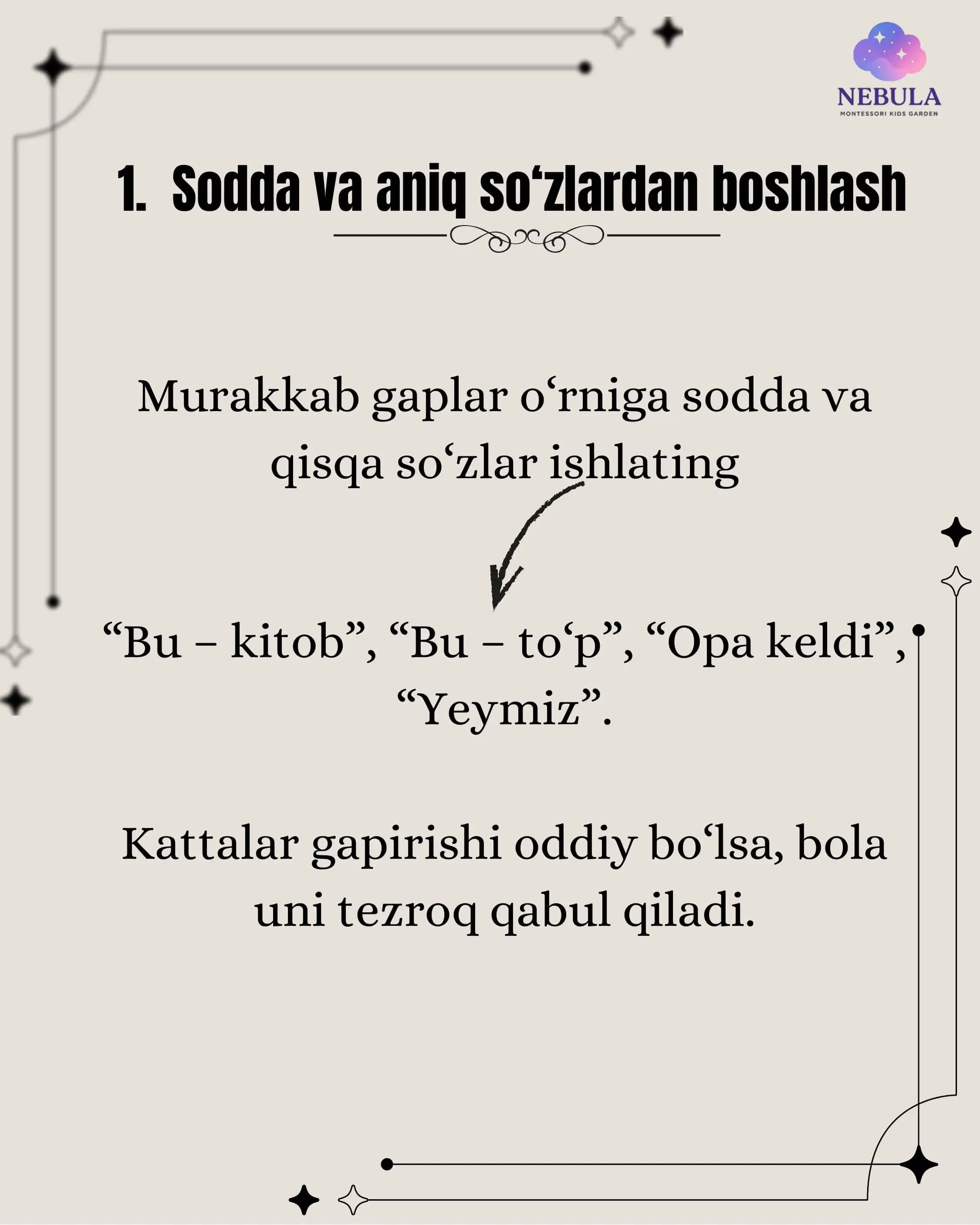 Nutqi Kechikayotgan Bolalar Uchun Nebula Montessori 10 Amaliy Mashg‘ulotlar To‘plami 3