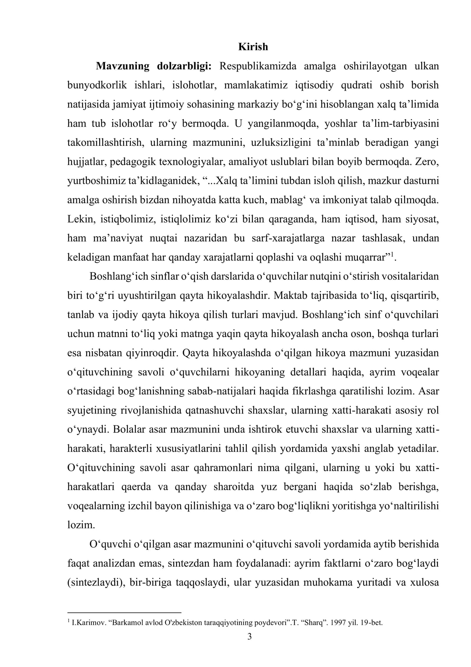 Ona tili va o‘qish savodxonligi darslarida badiiy matnlar tahlili metodikasi 3