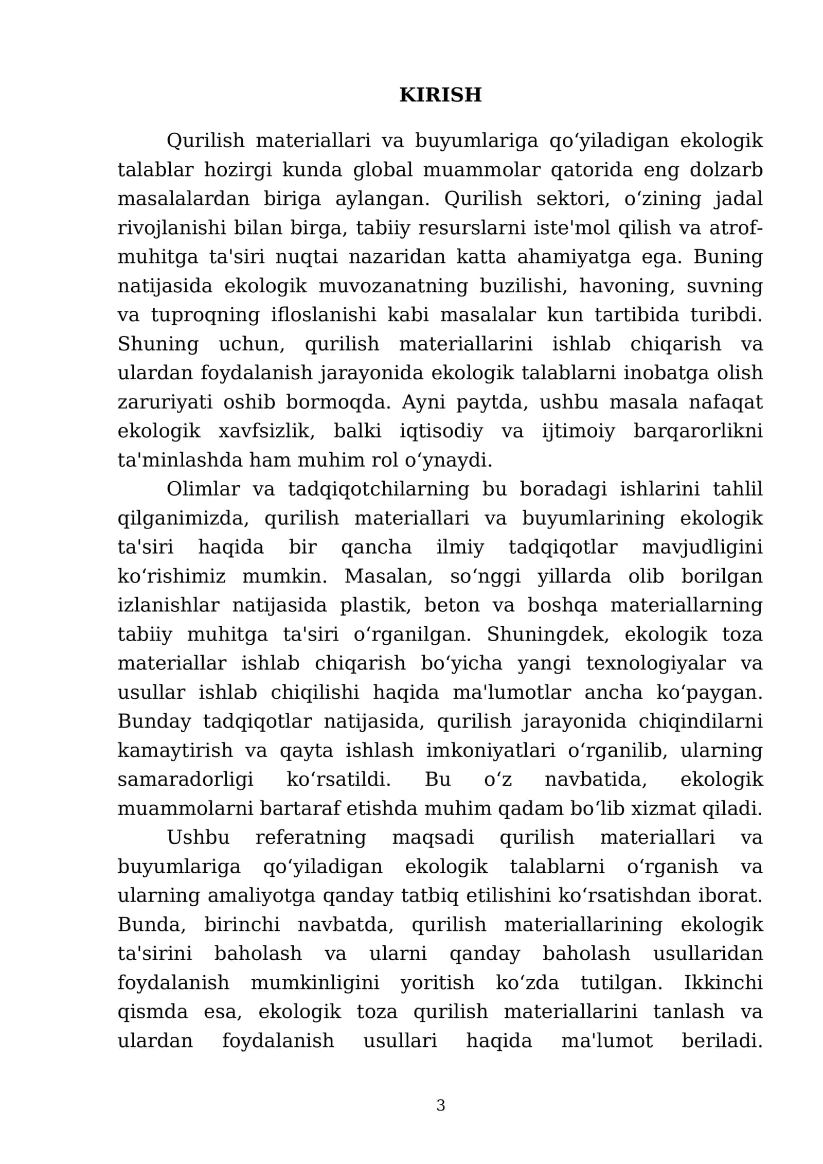 Qurilish materiallari va buyumlariga ekolgik talablar 3