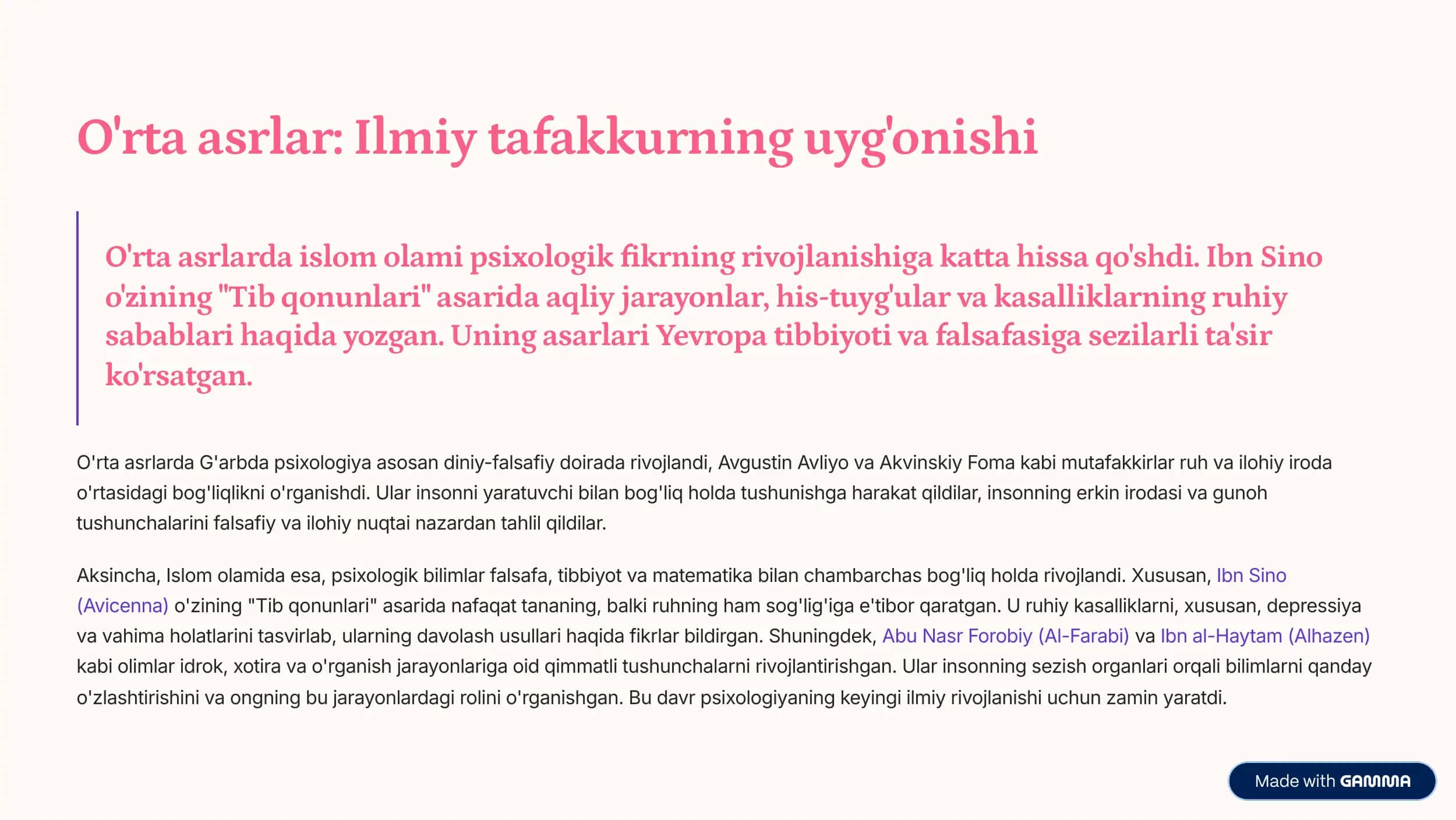 Psixologiya tarixi: Qadimdan hozirgi kungacha 3