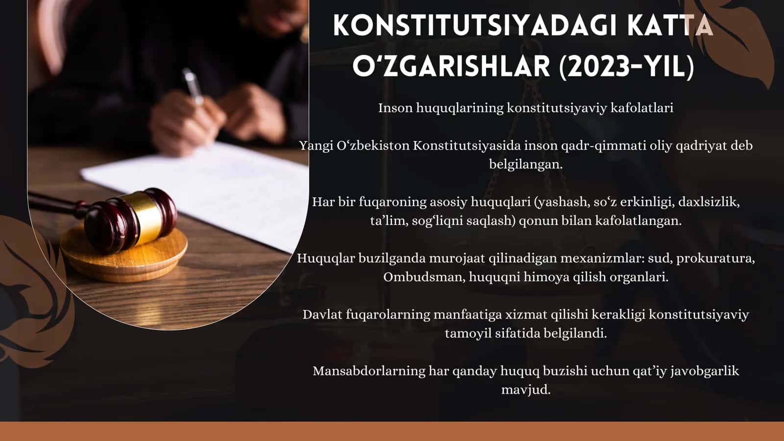 YANGI O‘ZBEKISTONDA INSON HUQUQLARI VA ERKINLIKLARI KAFOLATLARI 3