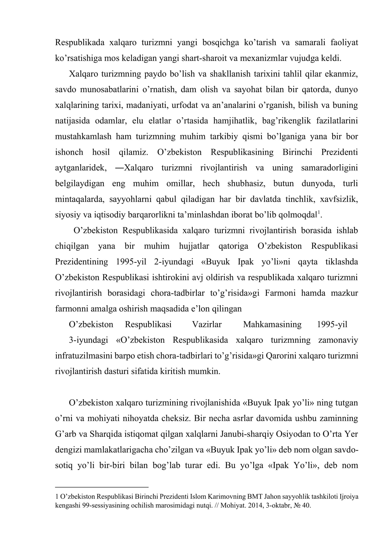O’zbekistonda xalqaro turizmni rivojlantirish 3