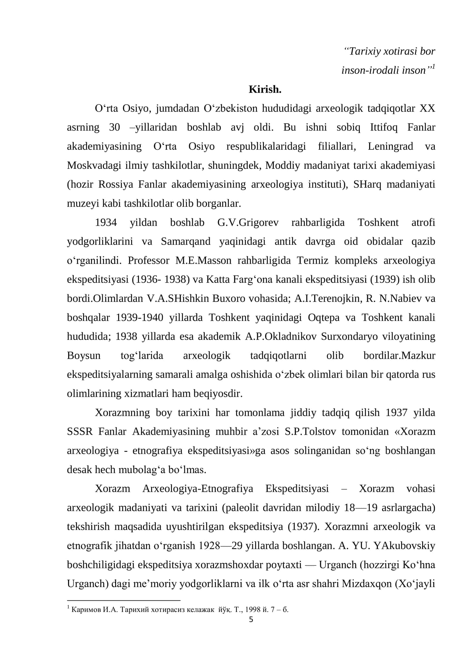 S.P. TOLSTOVNING QADIMGI XORAZM TARIXINI YARATISHDA OLIB BORGAN ILMIY TADQIQOT IZLANISHLARI 3
