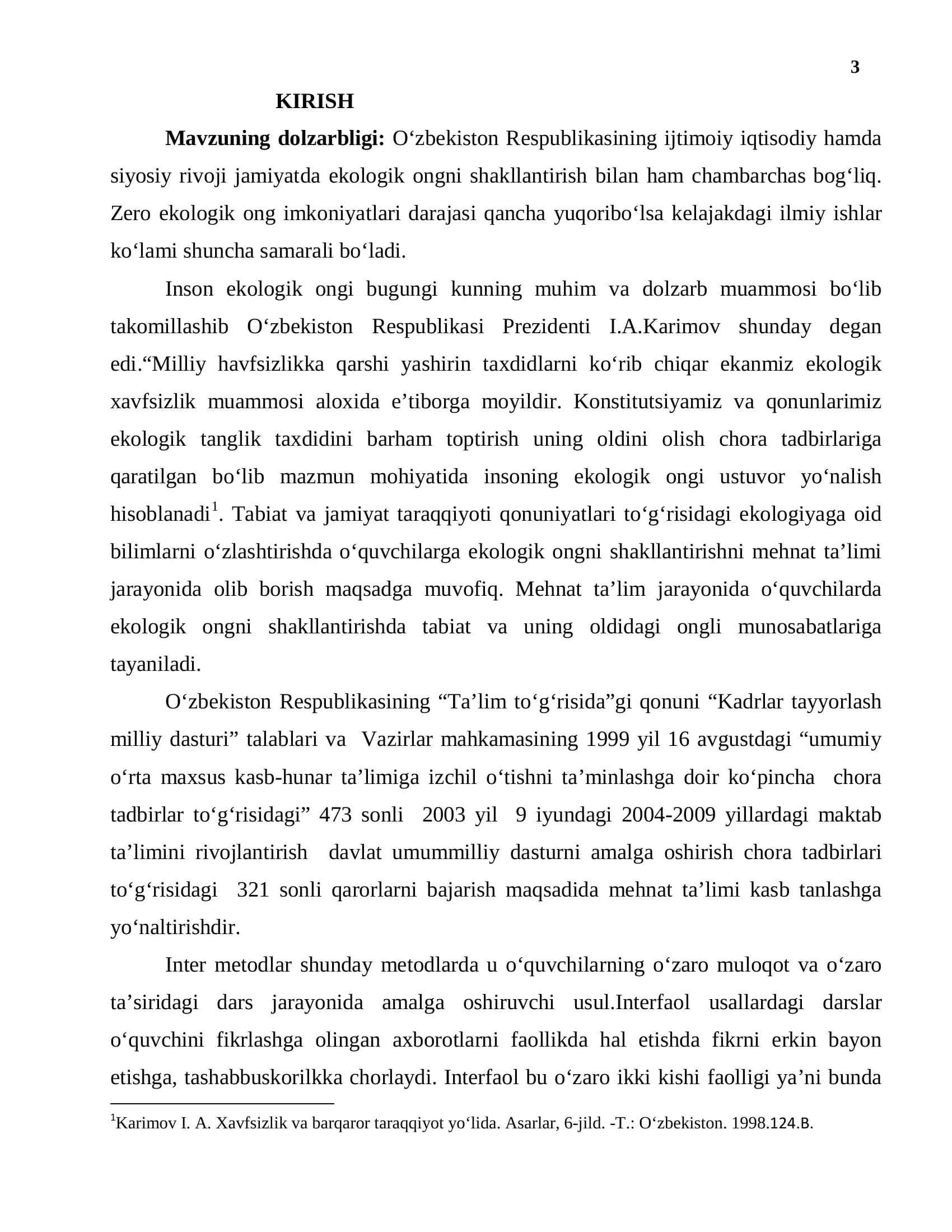 Mehnat ta’limi jarayonida interfaol usullar vositasida o’quvchilarda ekologik ongni shakllantirish 3