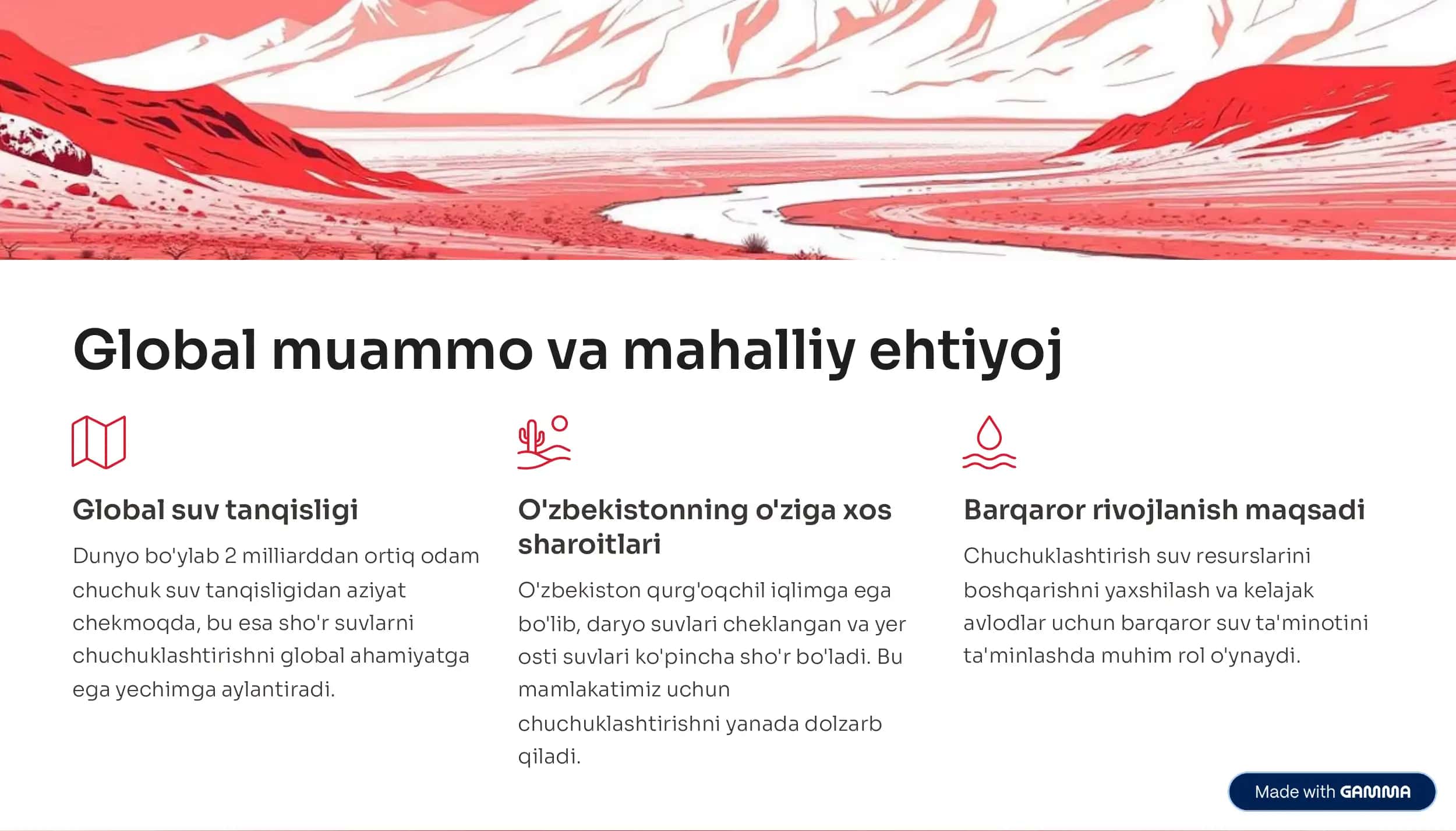 Oʻzbekiston hududida shoʻr suvlarni chuchuklashtirish 3