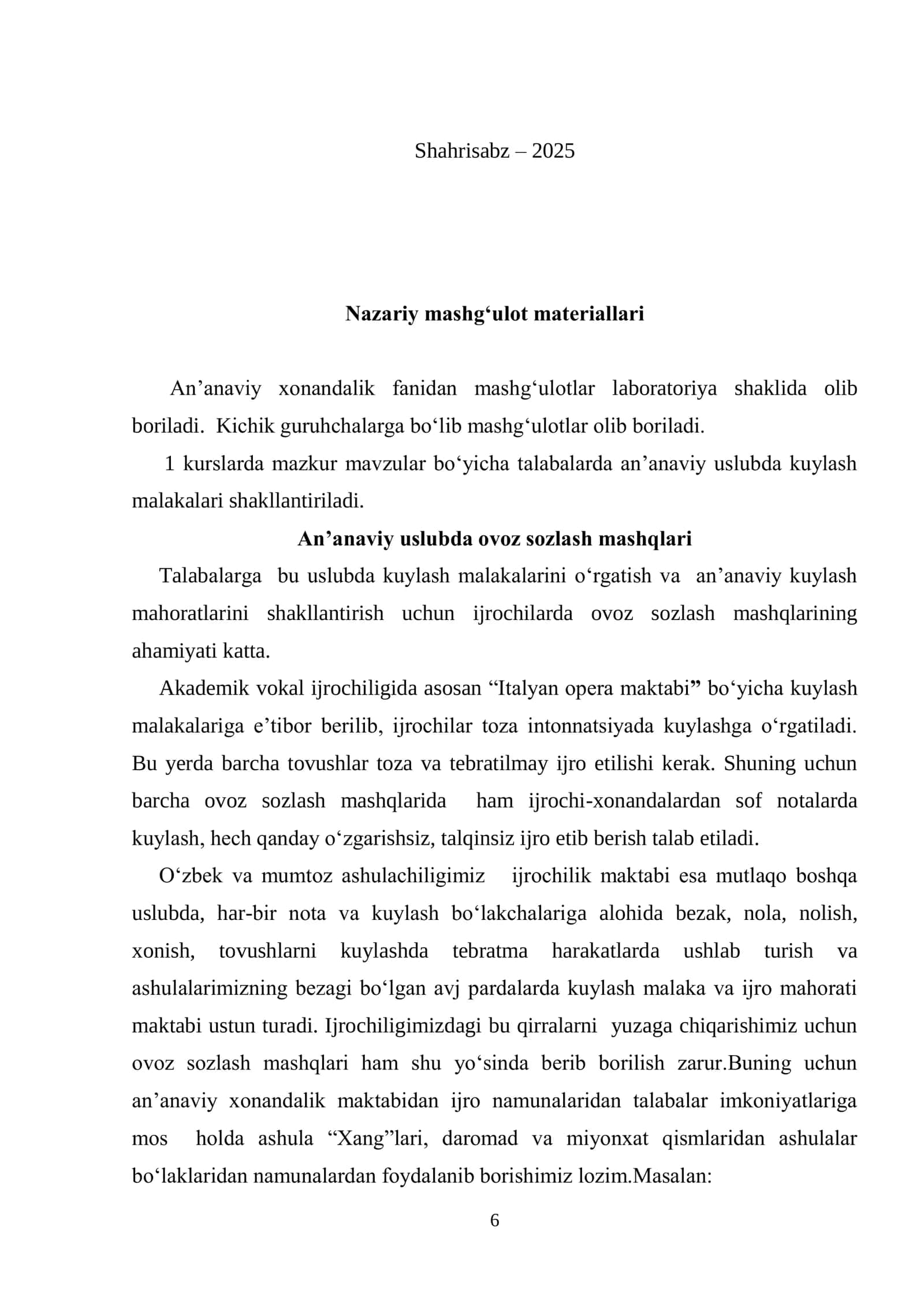 AN’ANAVIY XONANDALIK (O`QUV-USLUBIY MAJMUA) 3